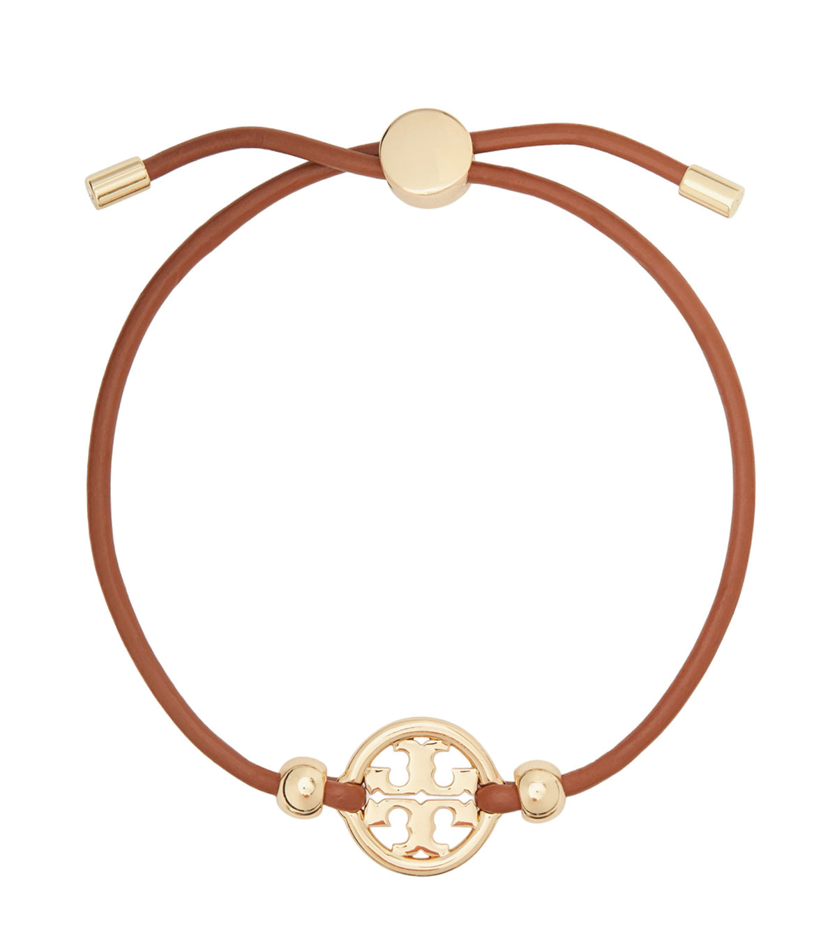 Icon Slider Bracelet Tory Gold/Cuoio