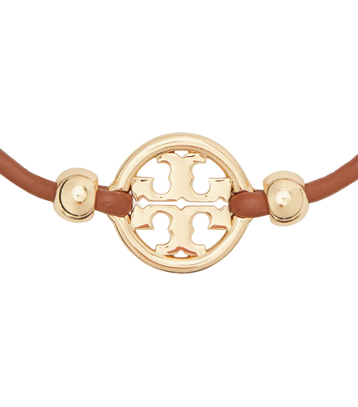 Icon Slider Bracelet Tory Gold/Cuoio