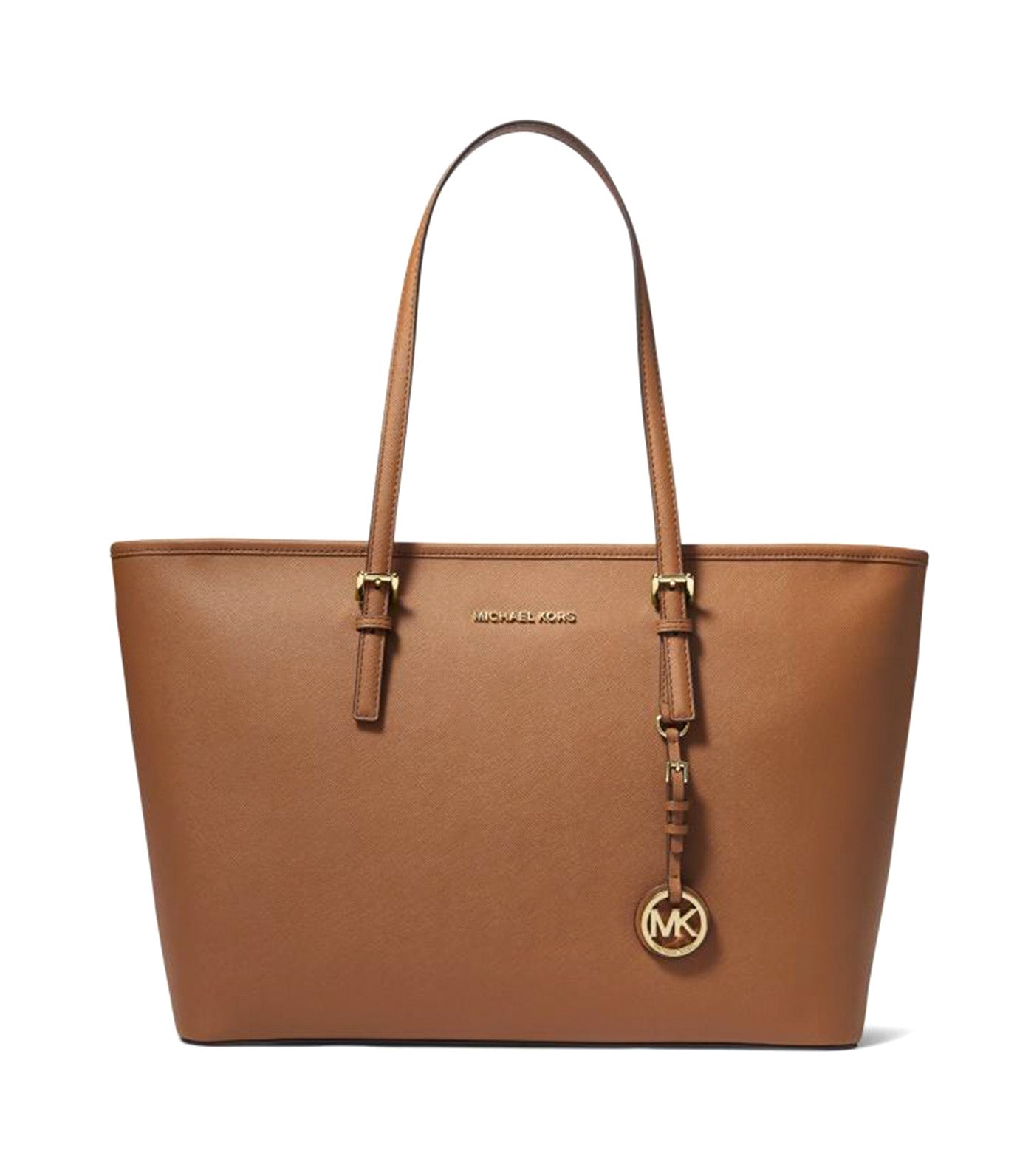 Jet Set Travel Medium Top-Zip Tote Bag Brown