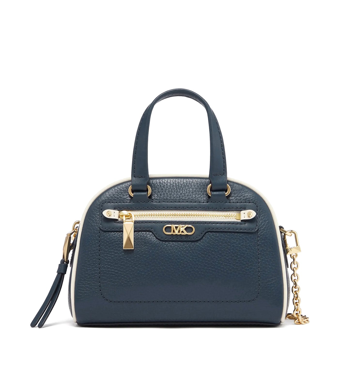 Williamsburg Extra-Small Pebbled Leather Crossbody Bag Navy Multi