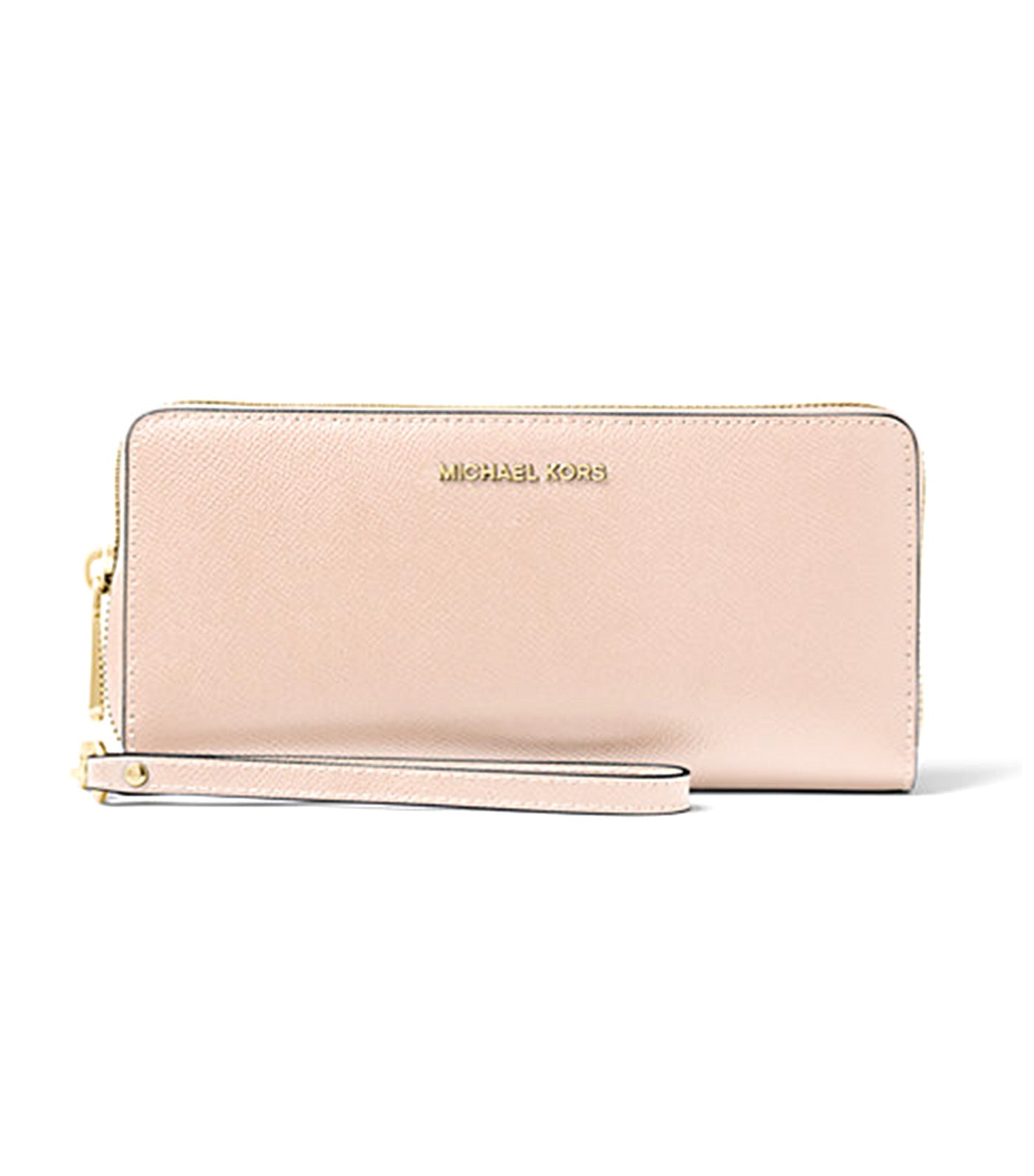 Leather Continental Wristlet Soft Pink