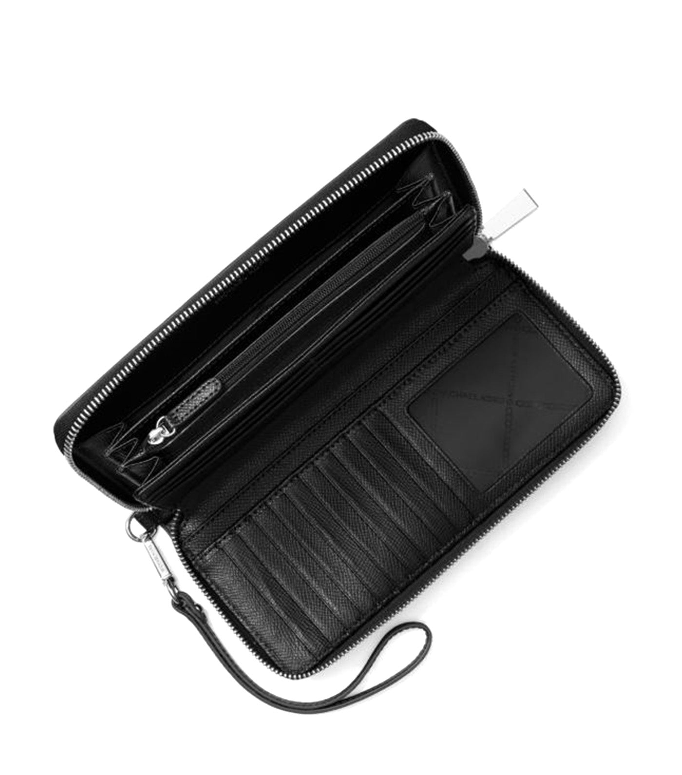 Saffiano Leather Continental Wallet Black