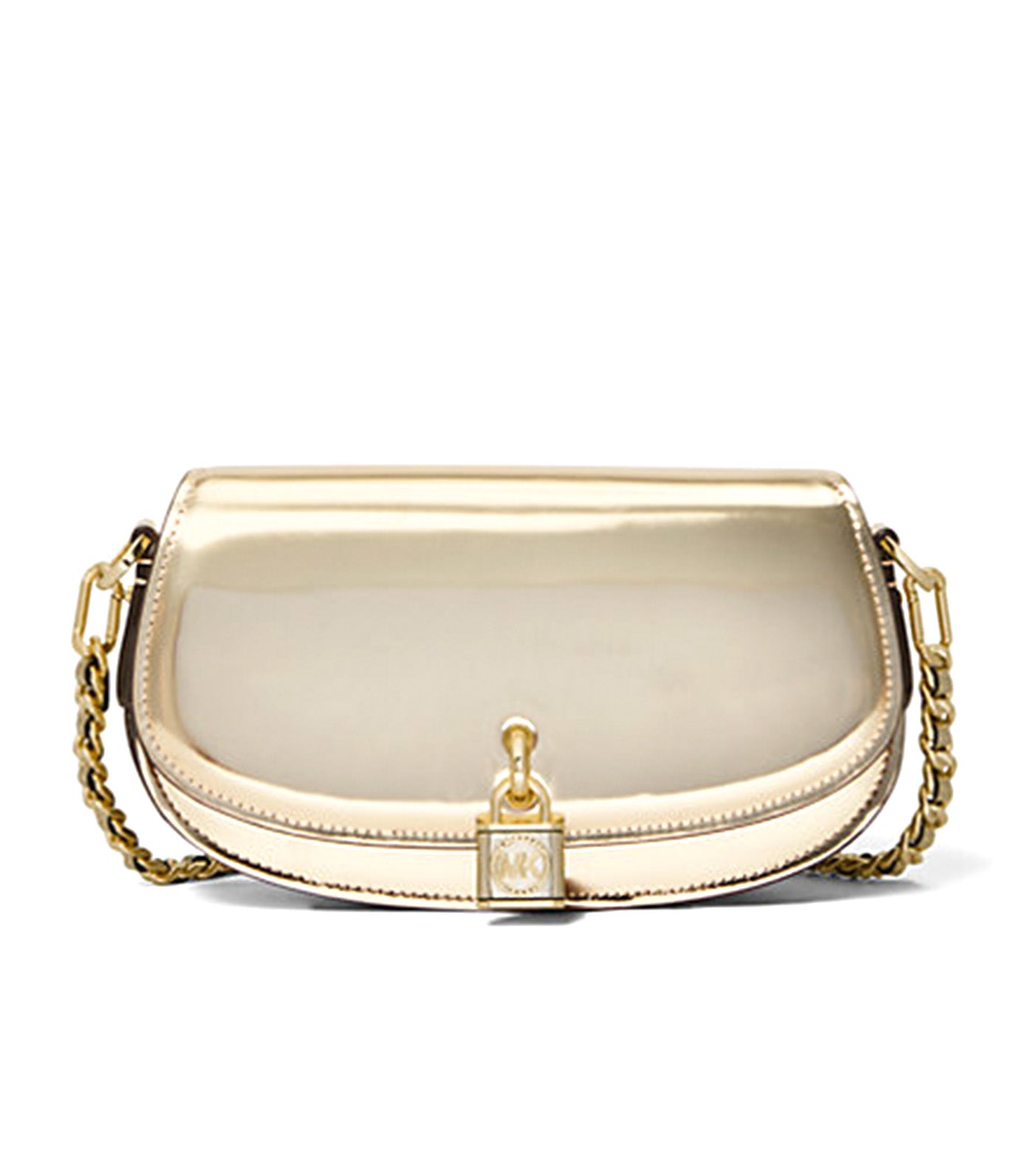 Mila Small Metallic Leather Shoulder Bag