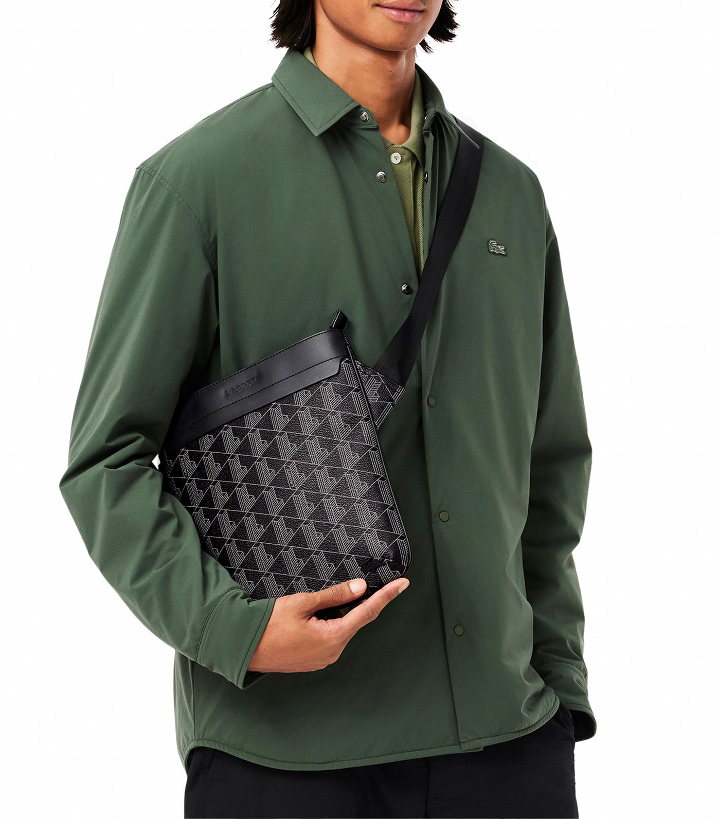 The Blend Slimline Satchel Monogram Noir Gris