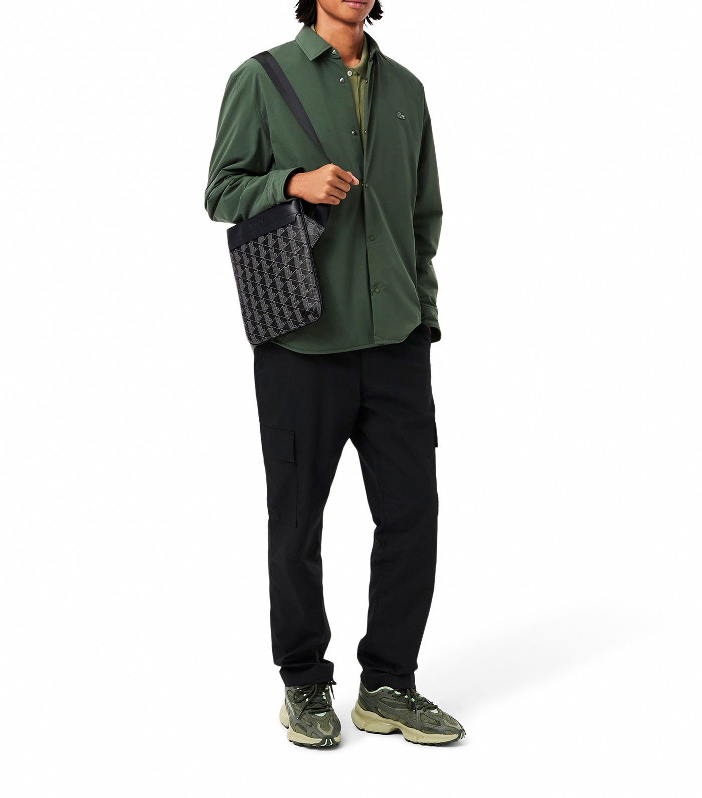 The Blend Slimline Satchel Monogram Noir Gris