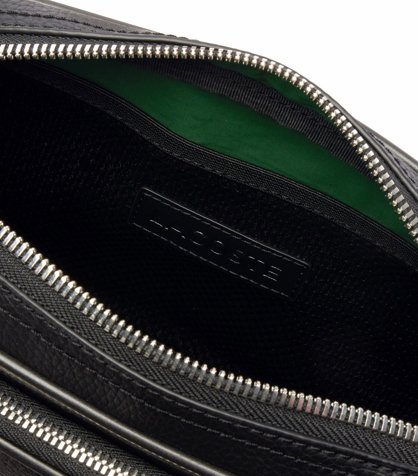 Angy Grain Leather Reporter Bag Noir