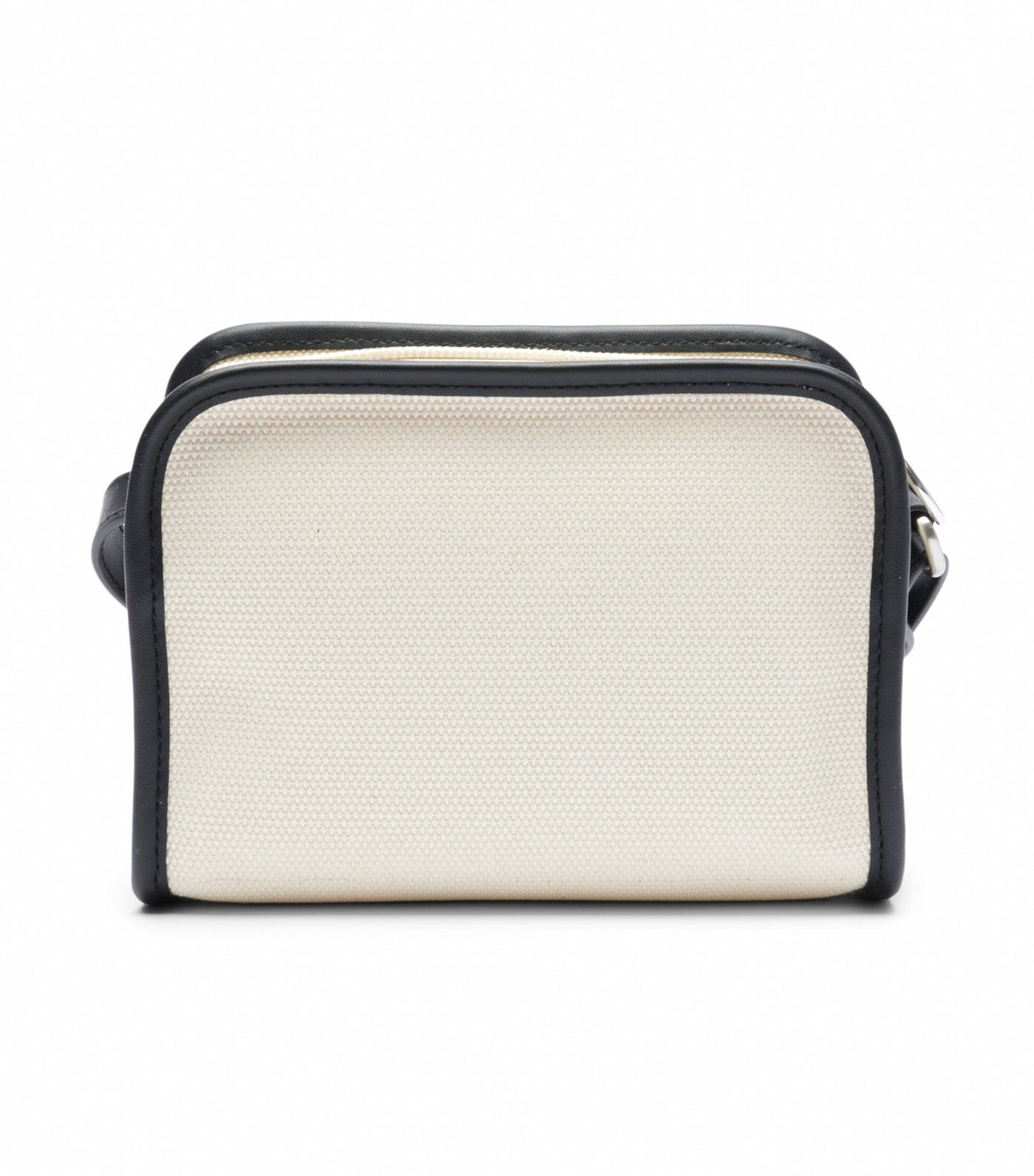 Heritage Canvas Tennis Style Textile Shoulder Bag Natural Noir