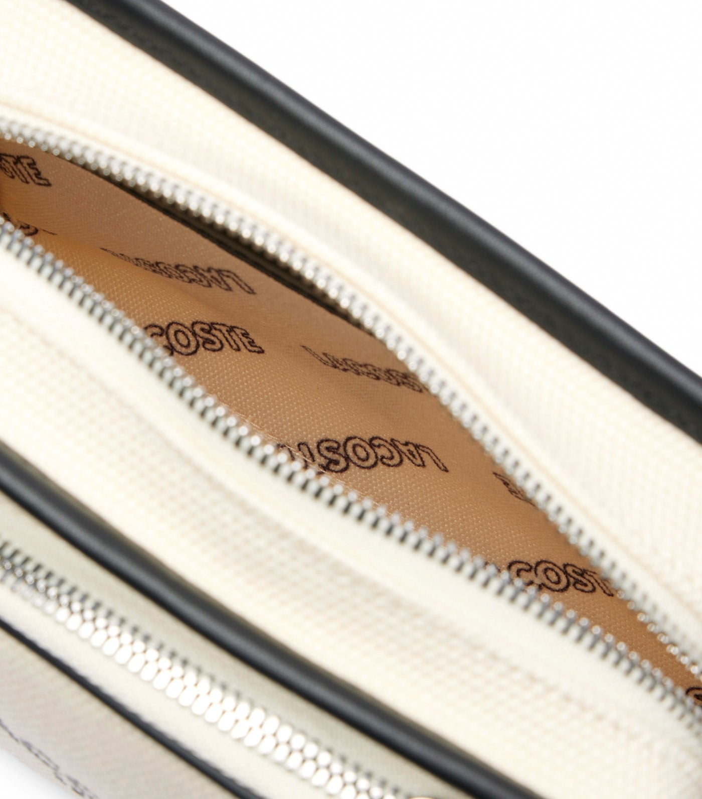 Heritage Canvas Tennis Style Textile Shoulder Bag Natural Noir