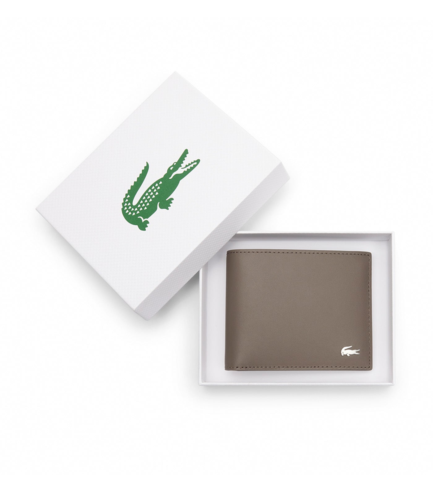 Lacoste Men's FG Leather Six Card Wallet Morel