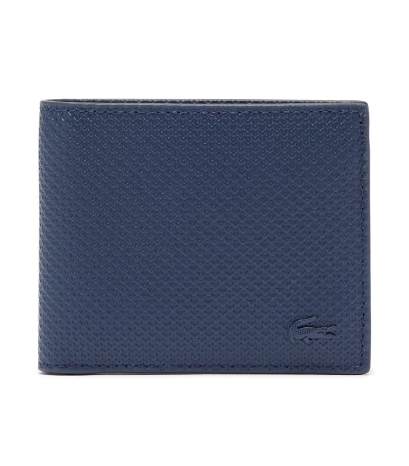 Small Piqué Leather Chantaco Billfold Navy