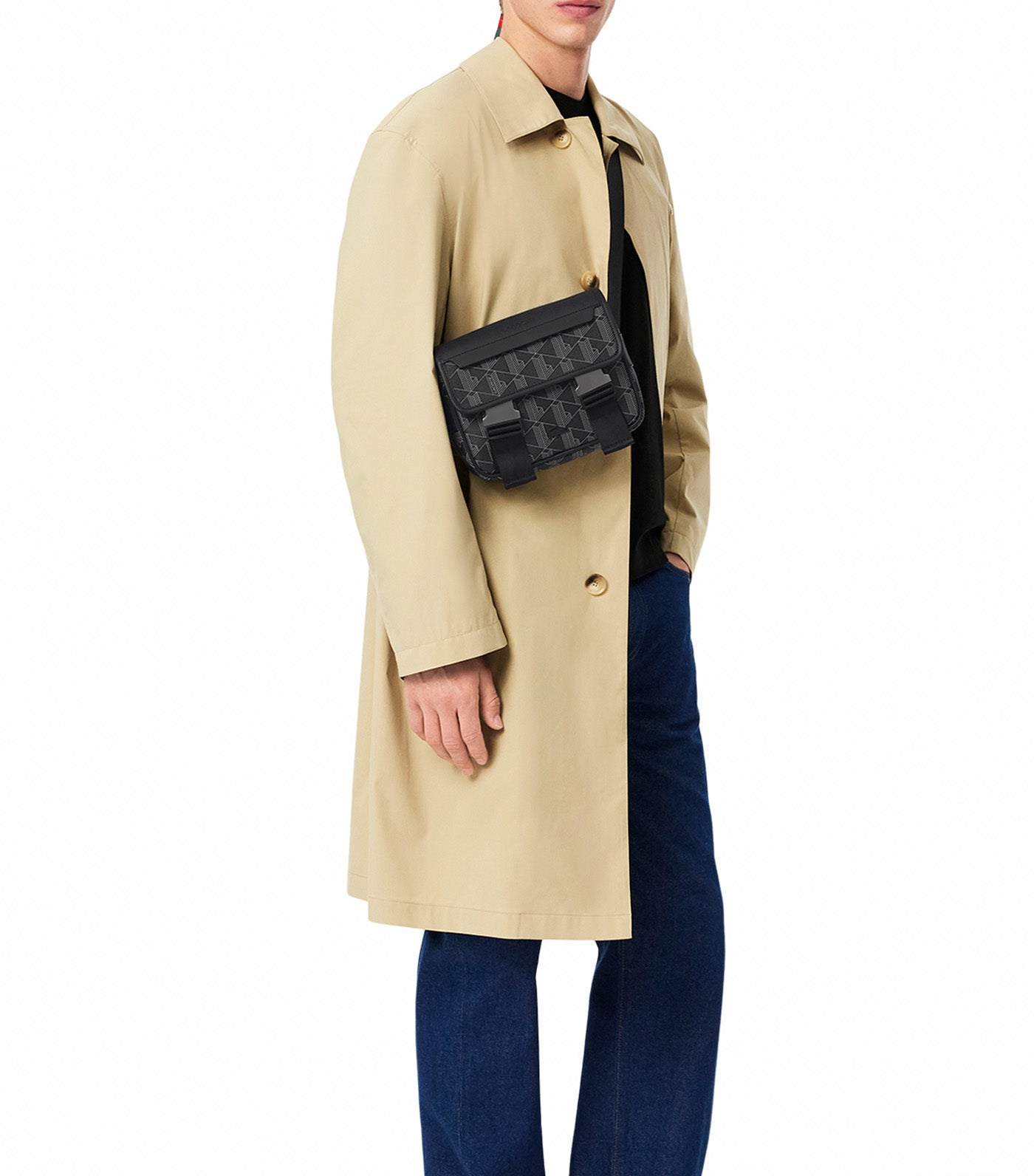 The Blend Clip Flap Satchel Monogram Noir Gris