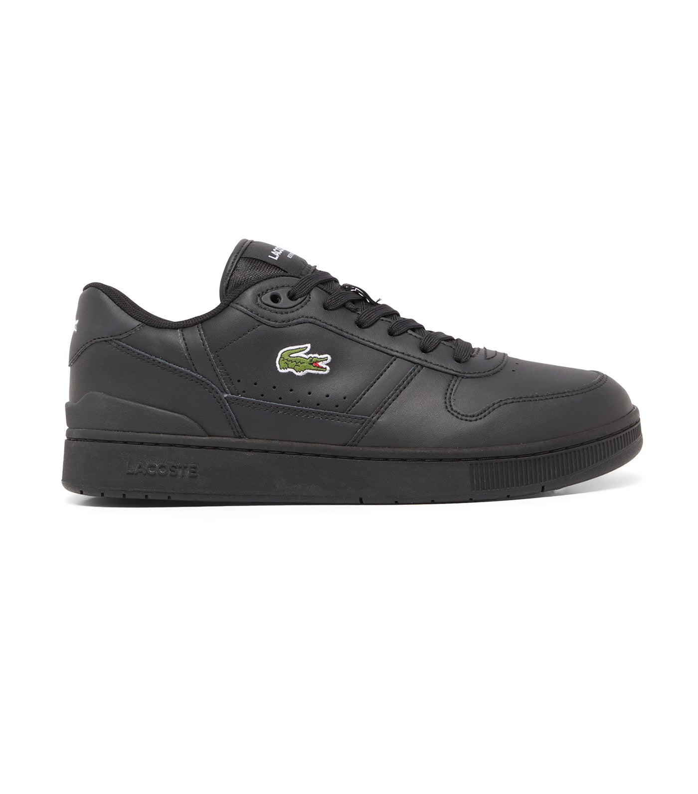 Men's T-Clip Set Leather Sneakers Black/Black