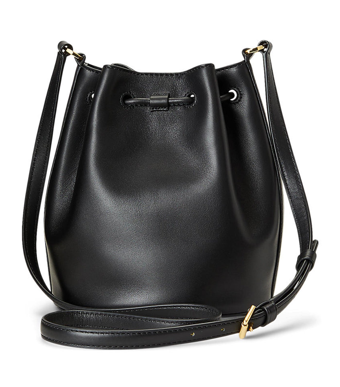 Women's Leather Medium Andie Drawstring Bag Black