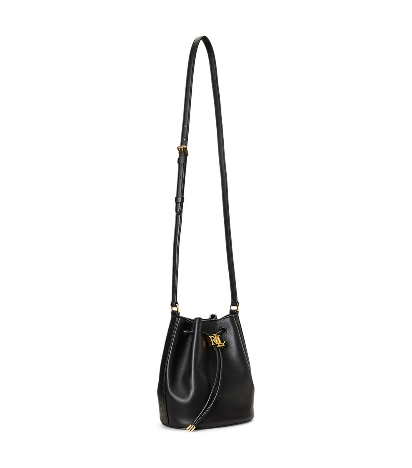 Women's Leather Medium Andie Drawstring Bag Black