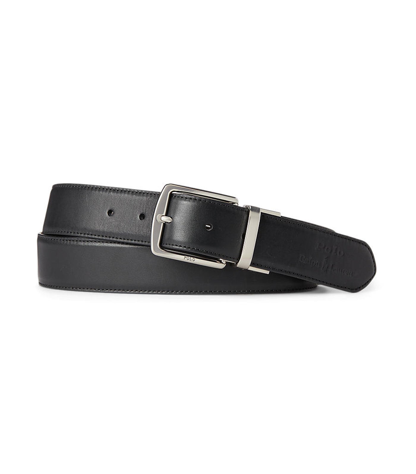 Men's Leather Belt & Card Case Gift Set Black