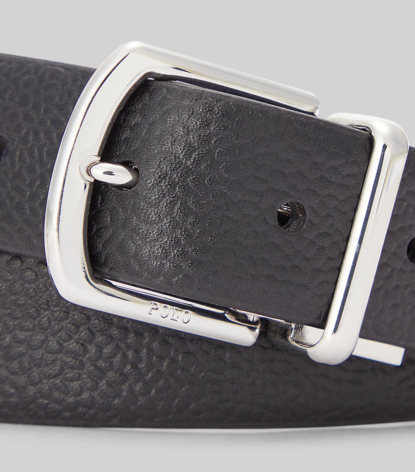 Men's Reversible Pebble Leather Belt Black