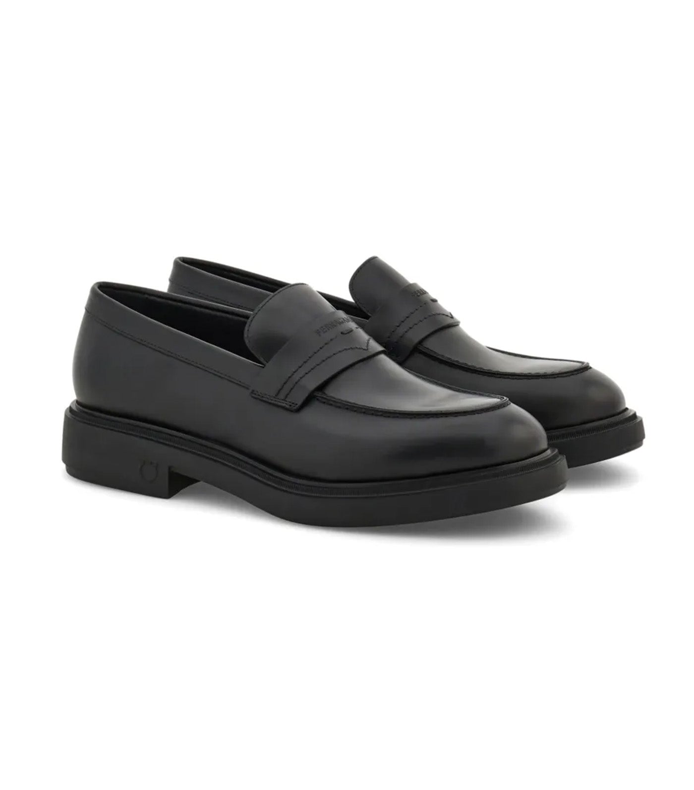 Penny Leather Loafers Black