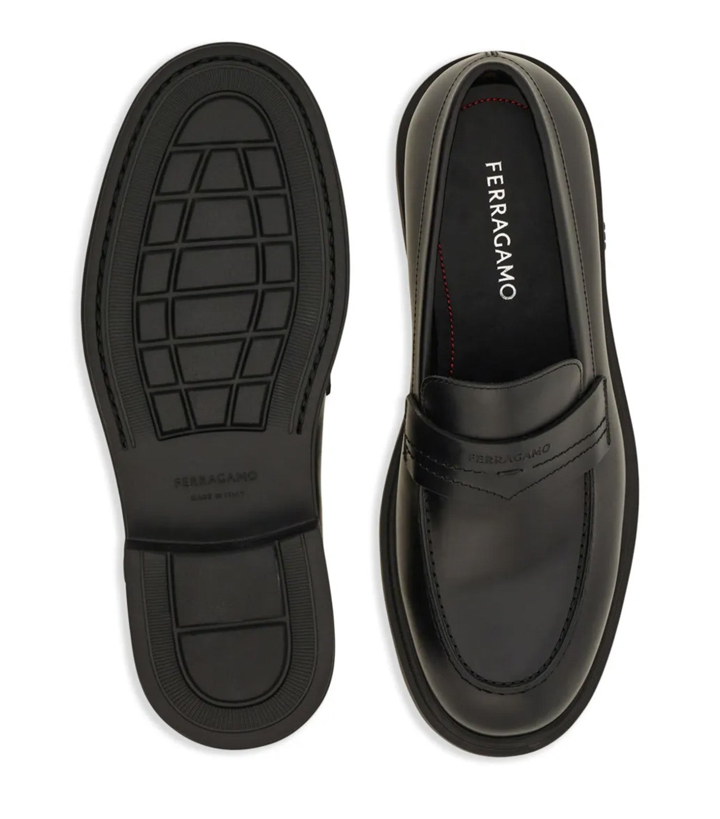 Penny Leather Loafers Black