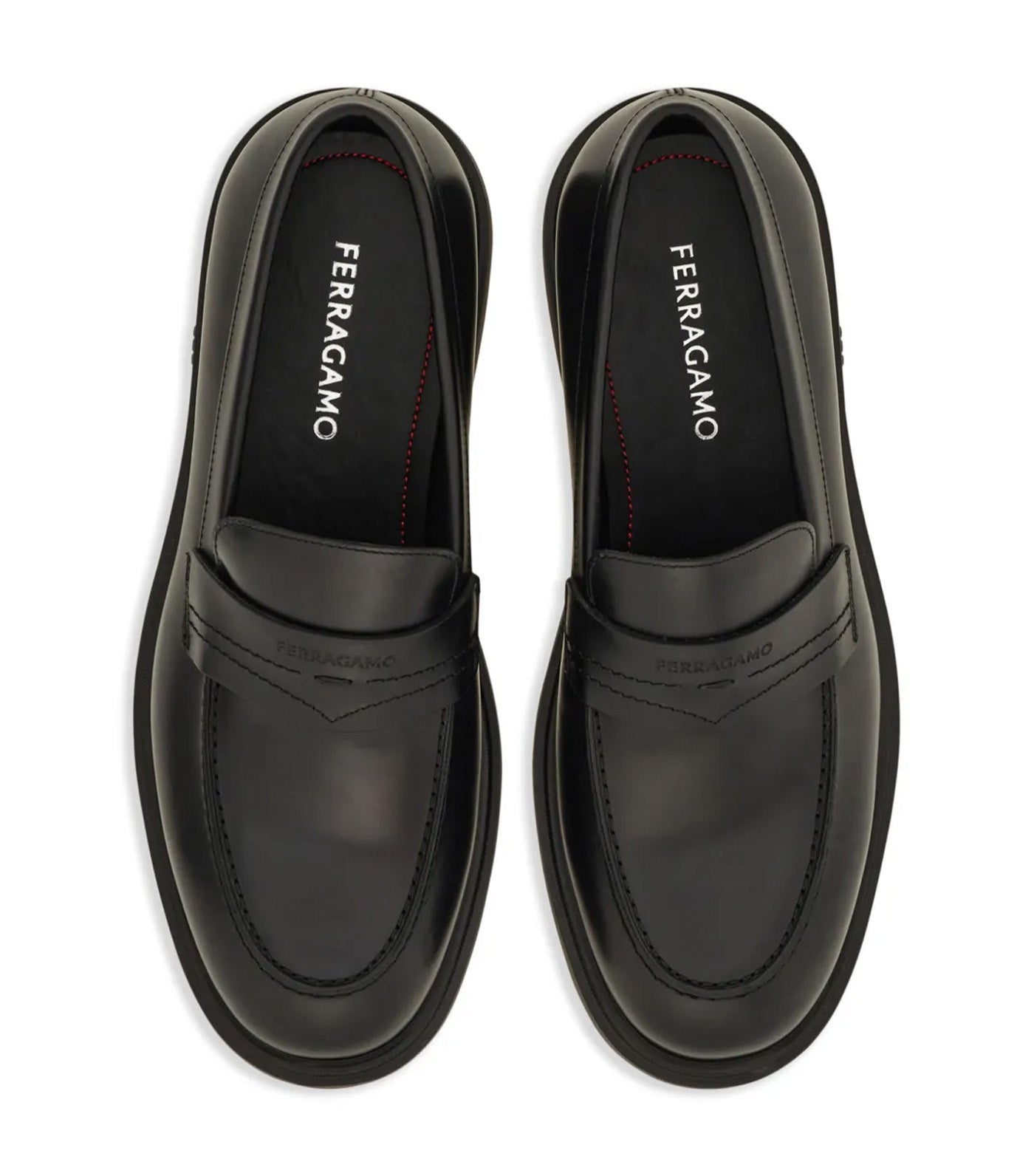 Penny Leather Loafers Black