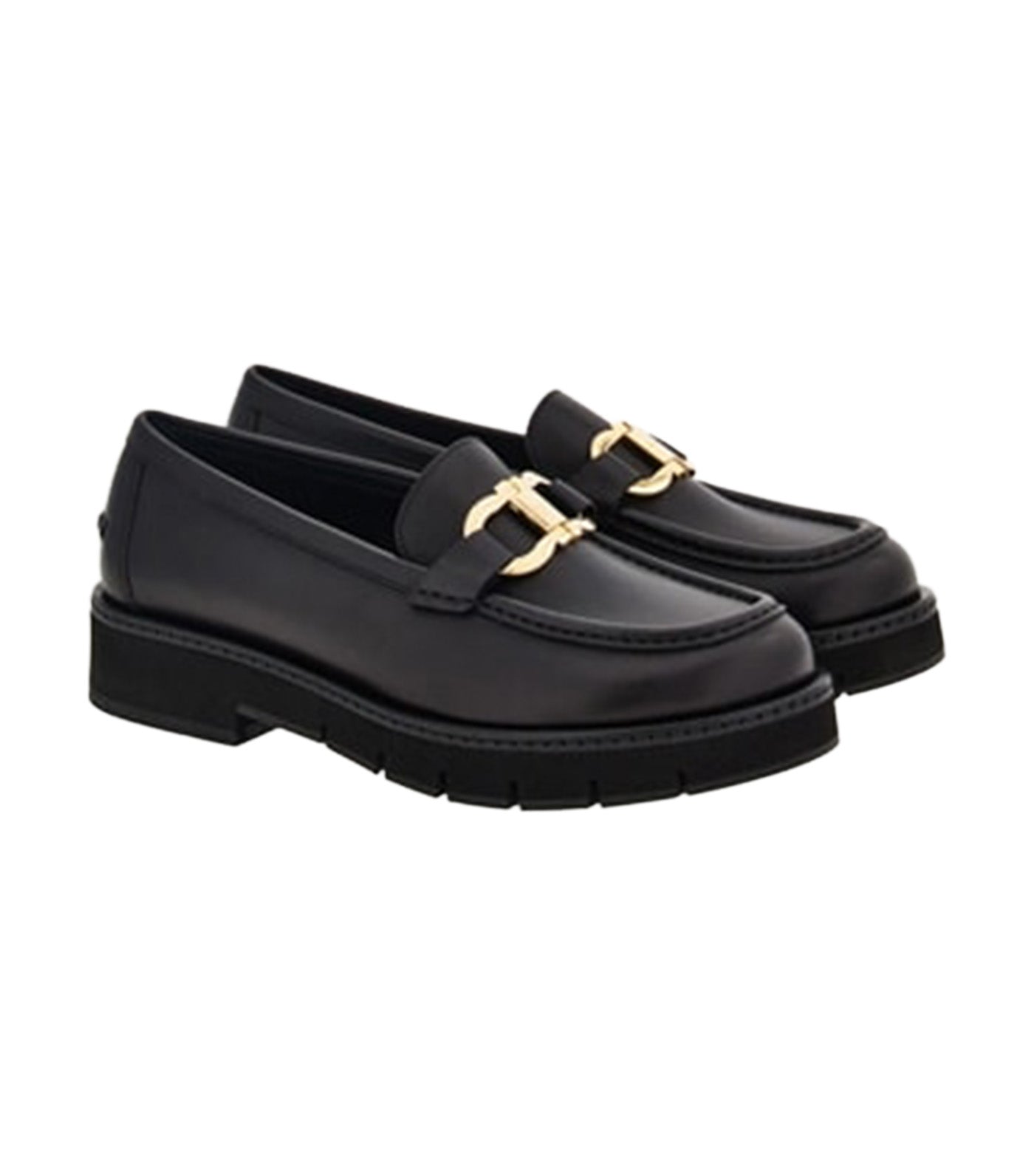 Moccasin with Gancini Ornament Black
