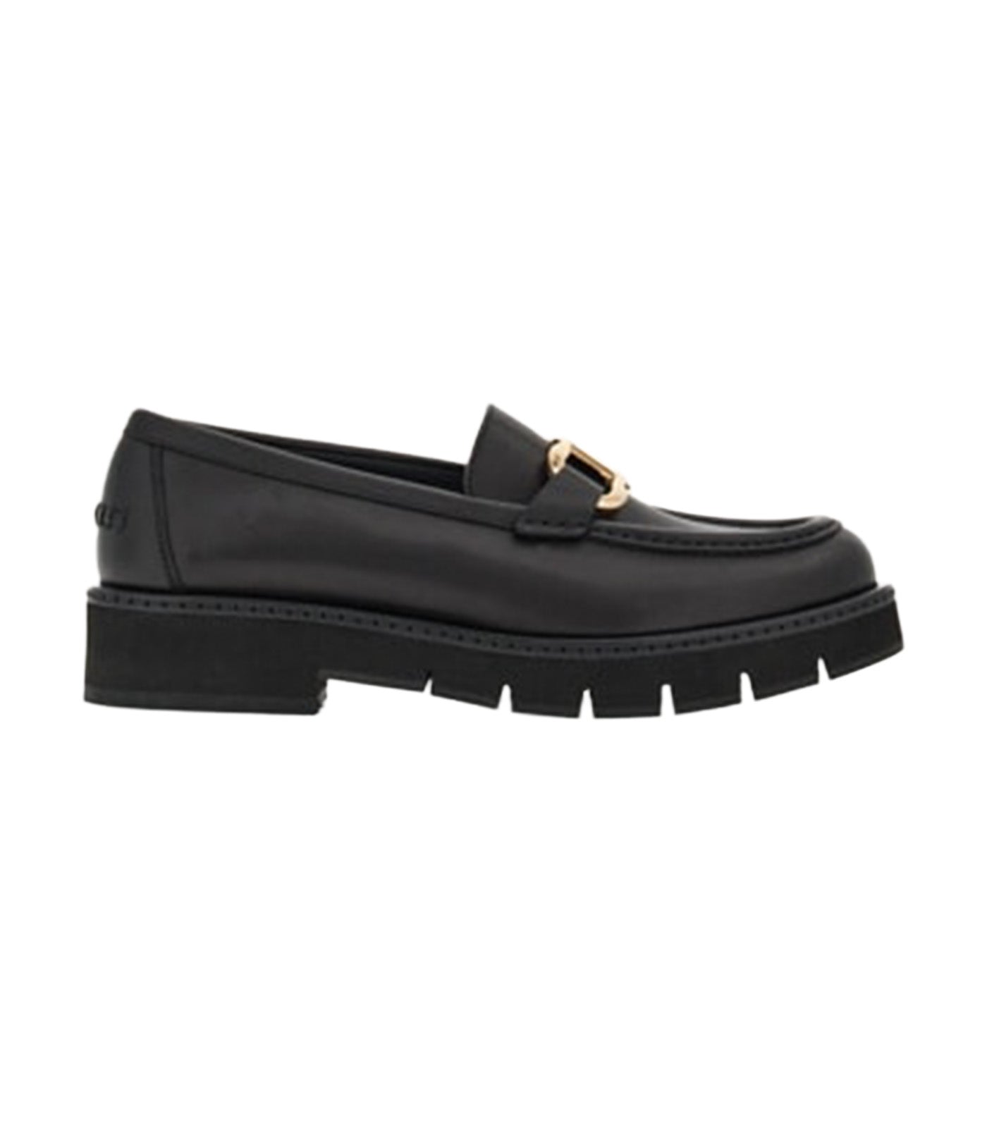 Moccasin with Gancini Ornament Black