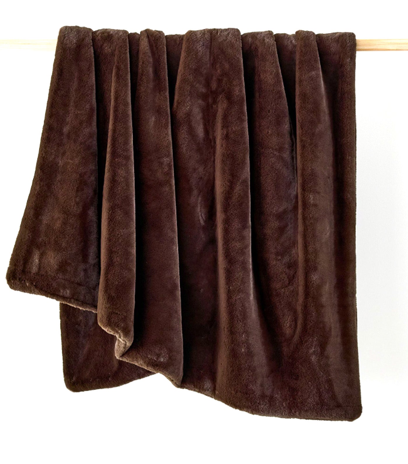 Faux Fur Plush Throw Mink