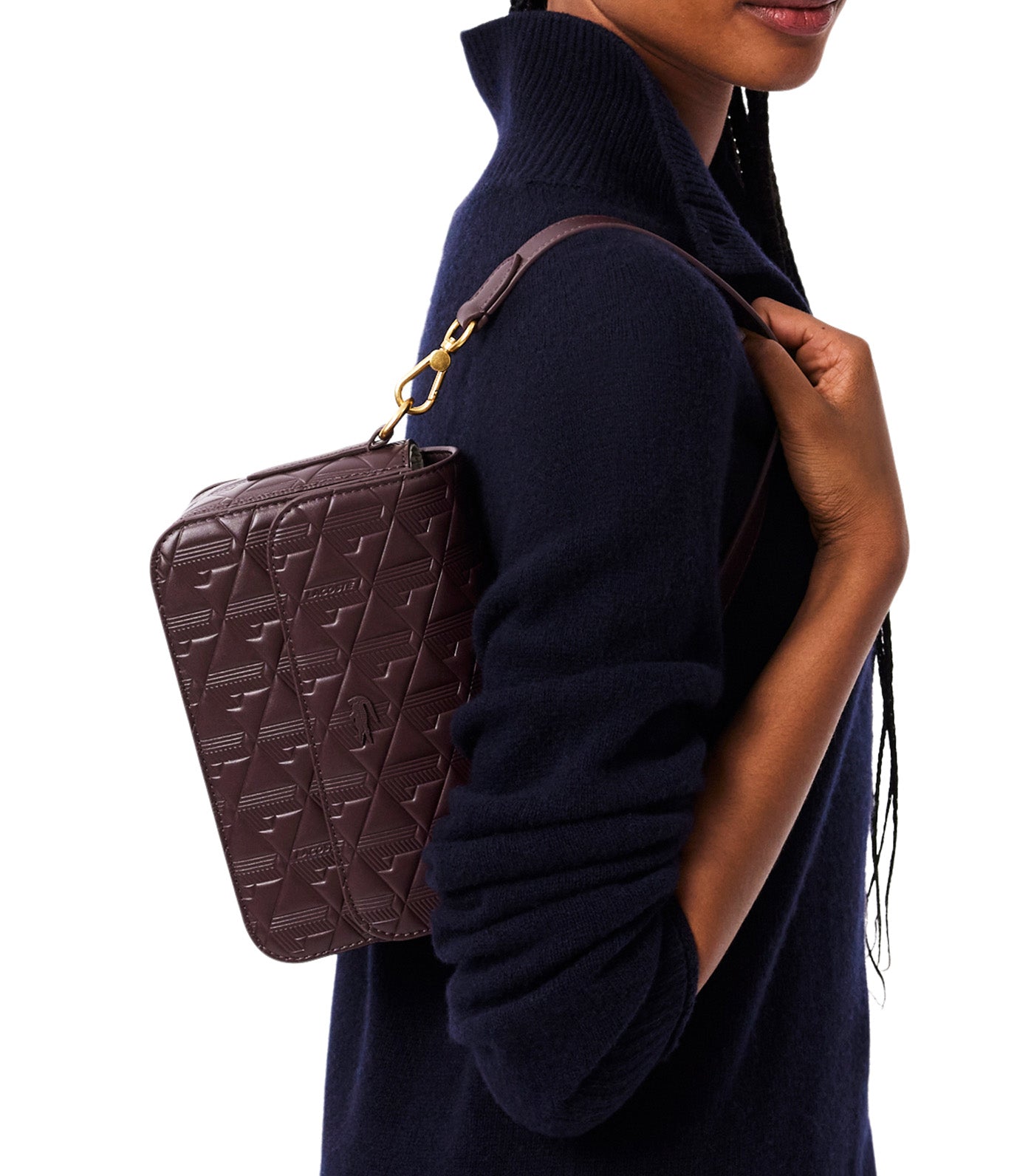 Maheki Embossed Leather Shoulder Bag