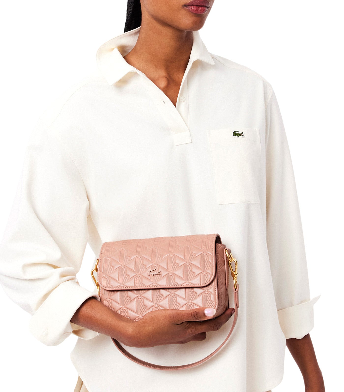 Maheki Embossed Leather Shoulder Bag