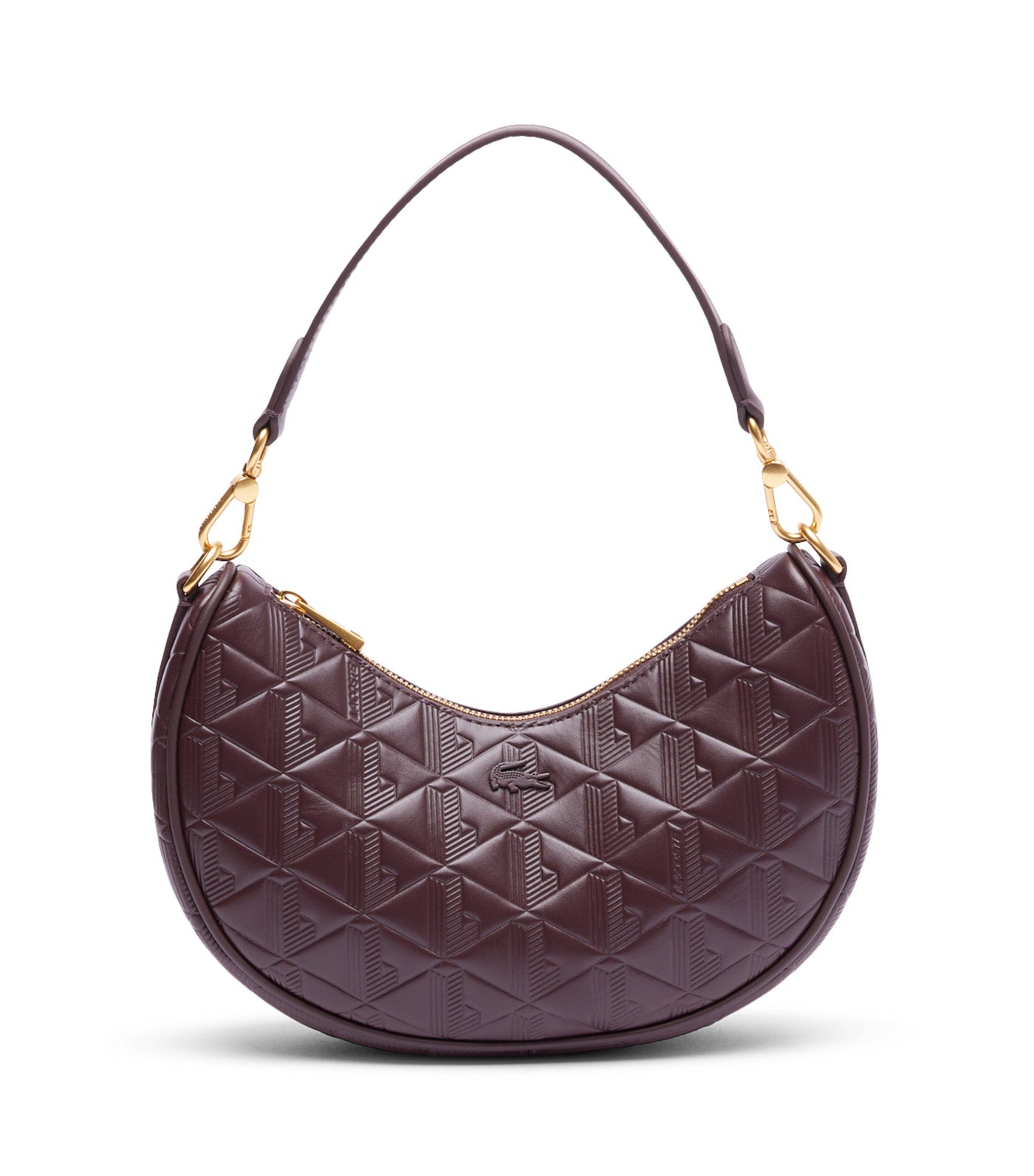 Maheki Embossed Leather Half Moon Purse