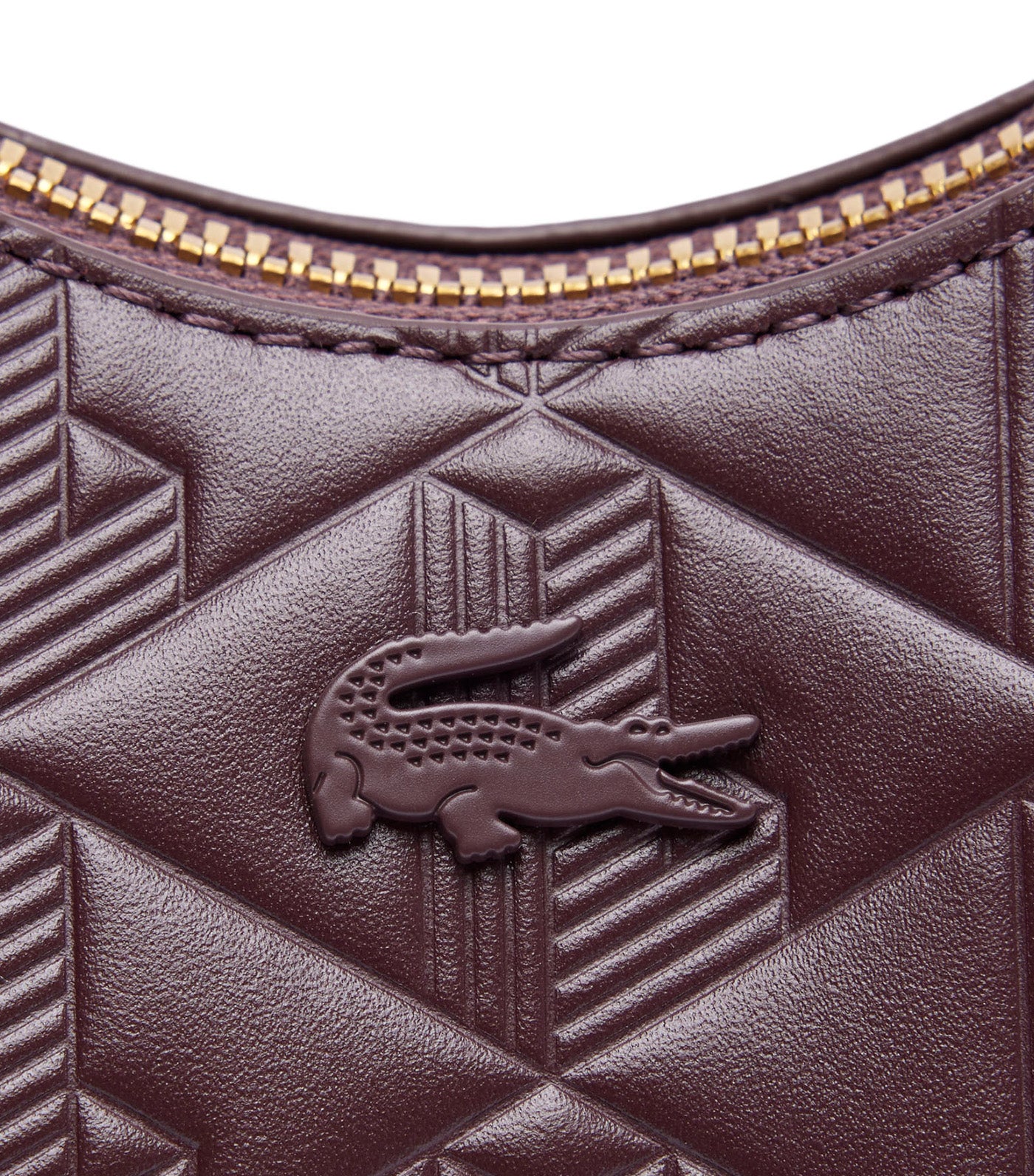 Maheki Embossed Leather Half Moon Purse