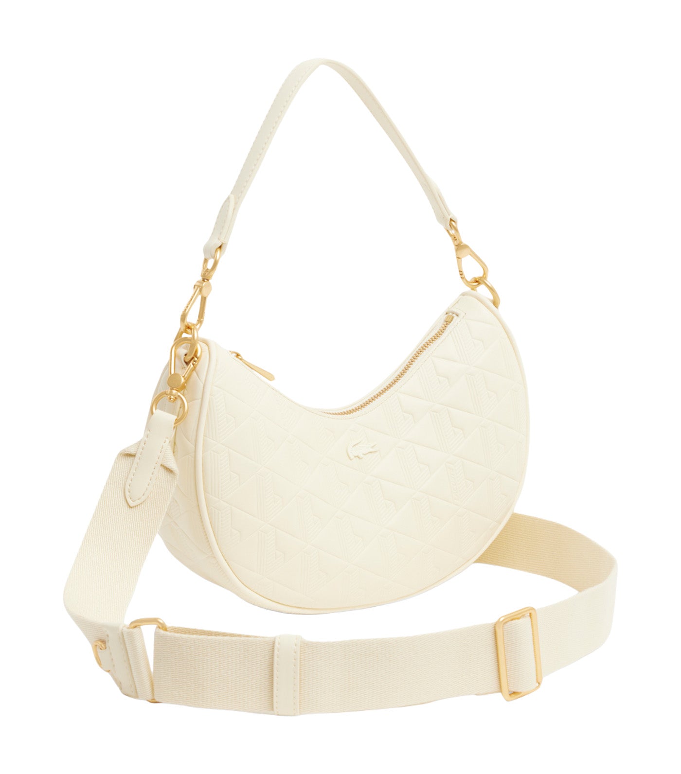 Maheki Embossed Leather Half Moon Purse