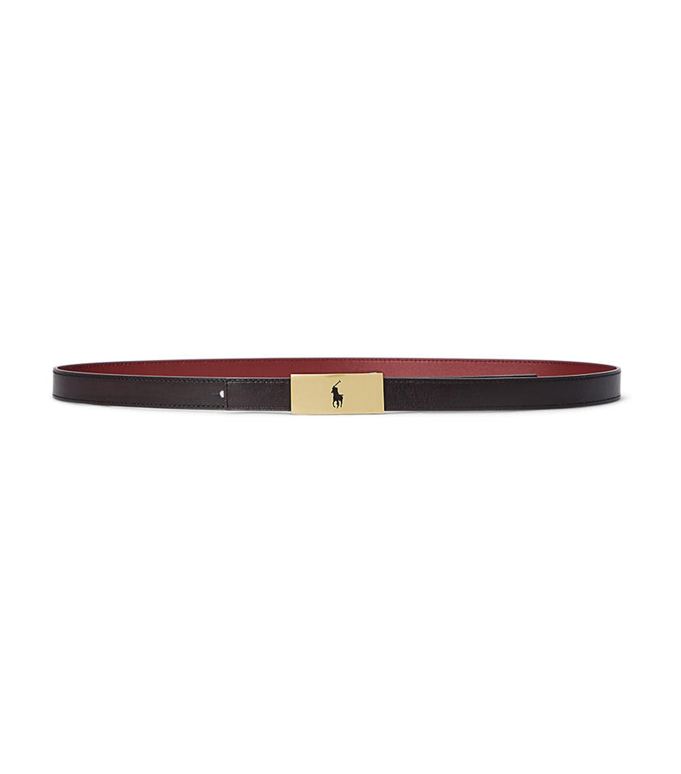 Women's Polo ID Reversible Vachetta Leather Belt Chianti/Tobacco