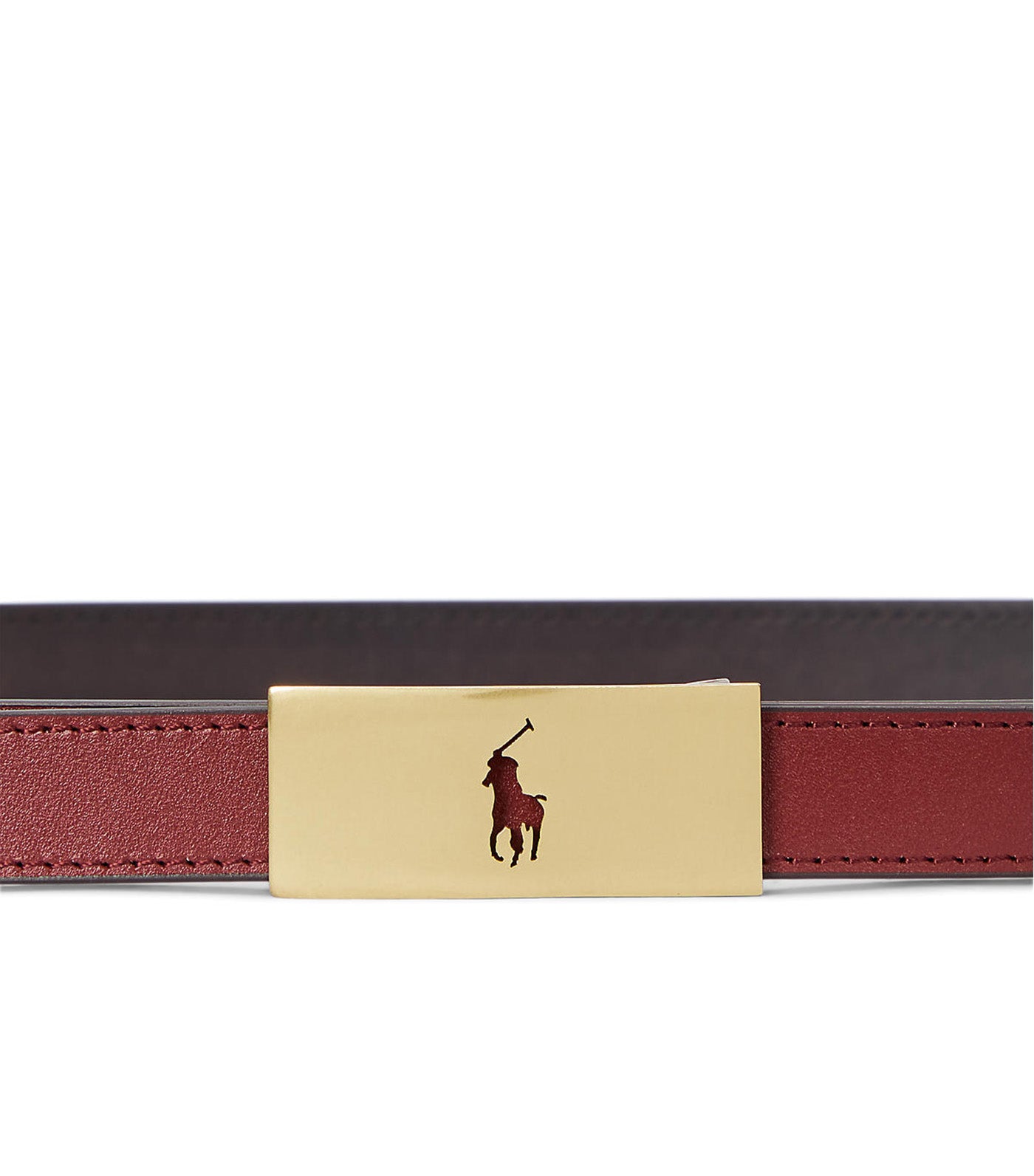 Women's Polo ID Reversible Vachetta Leather Belt Chianti/Tobacco