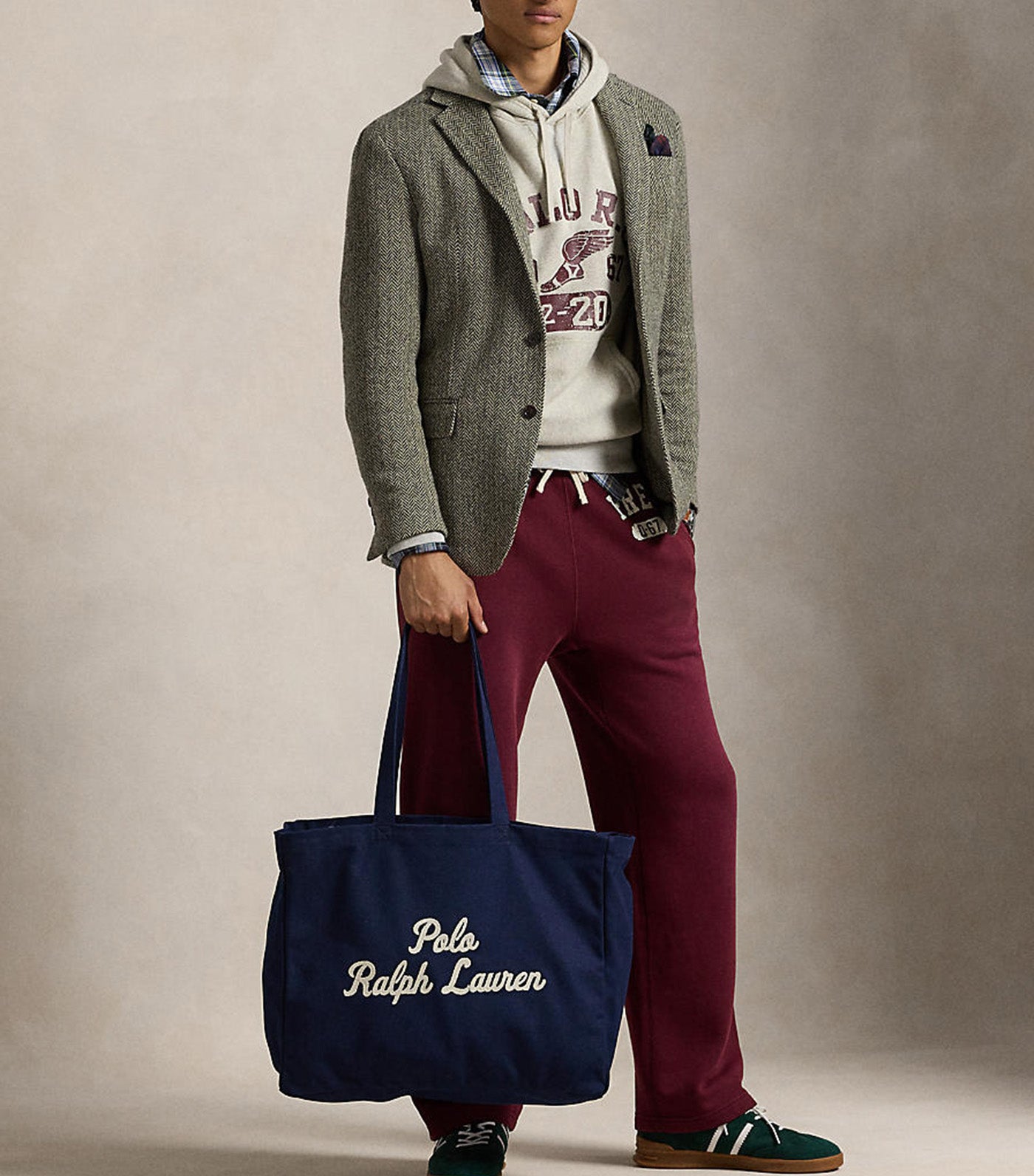 Men's Embroidered Canvas Tote Newport Navy