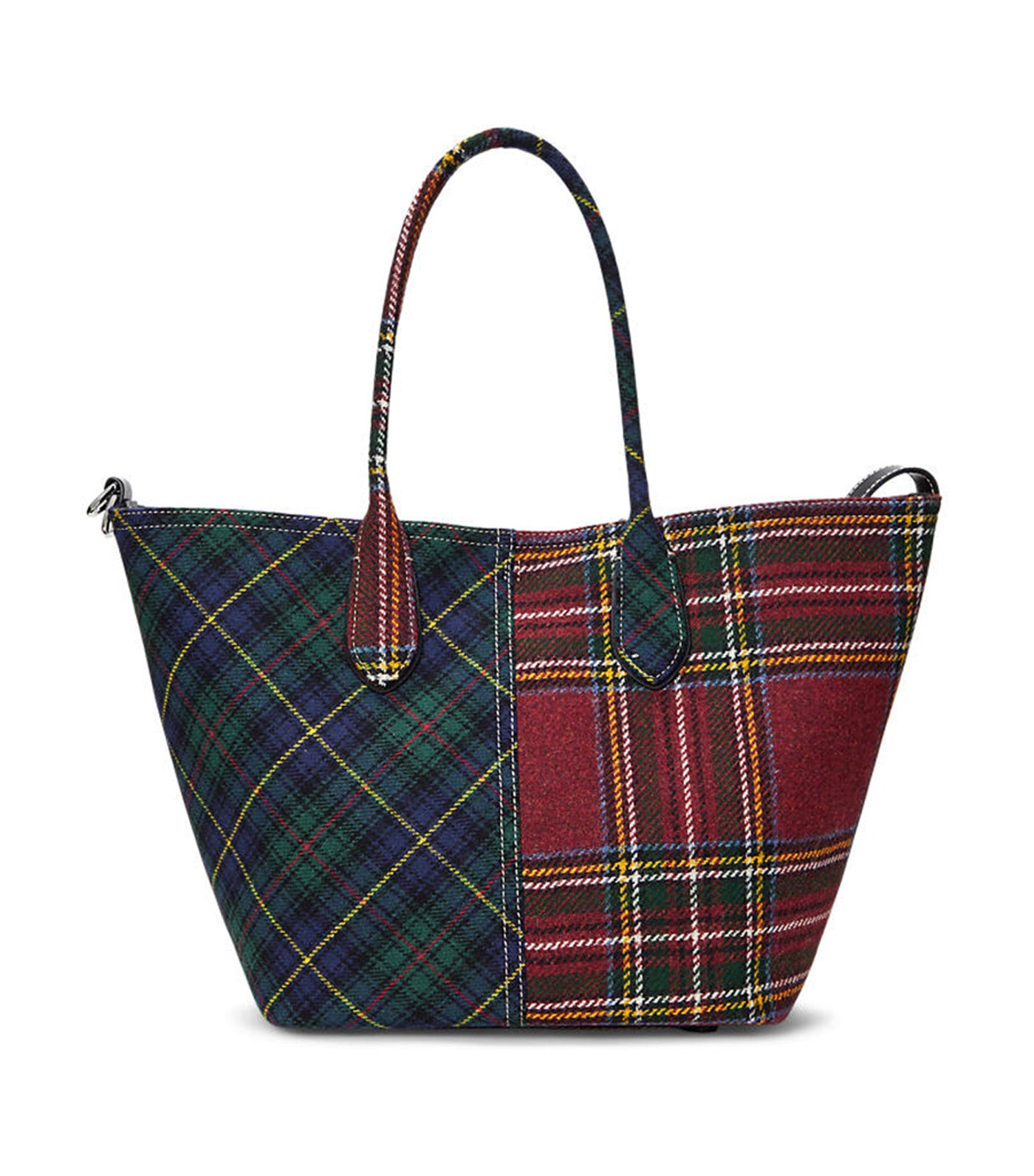 Women's Patchwork Wool Medium Bellport Tote Red Multi