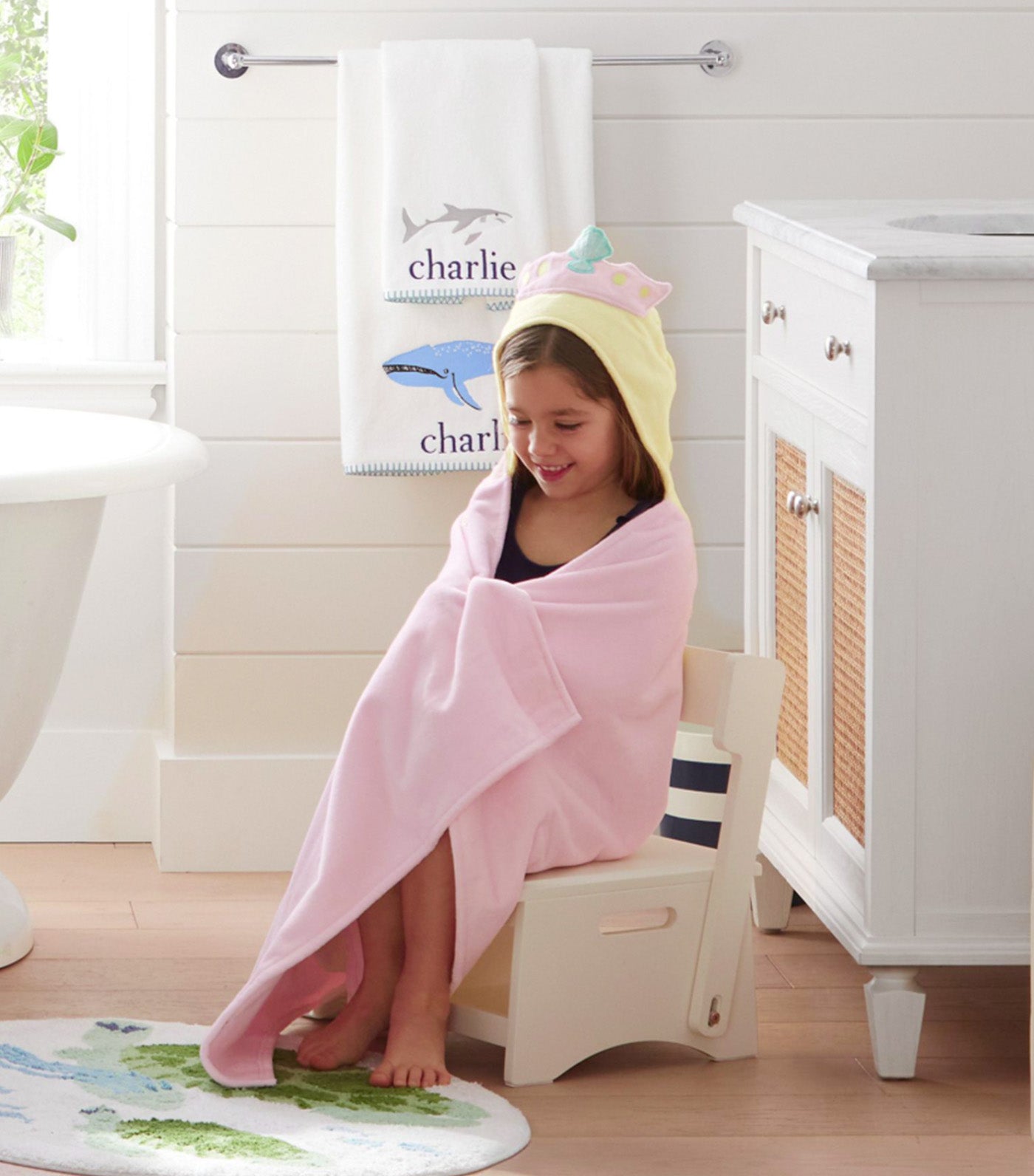 Mermaid Plush Kid Hooded Towel