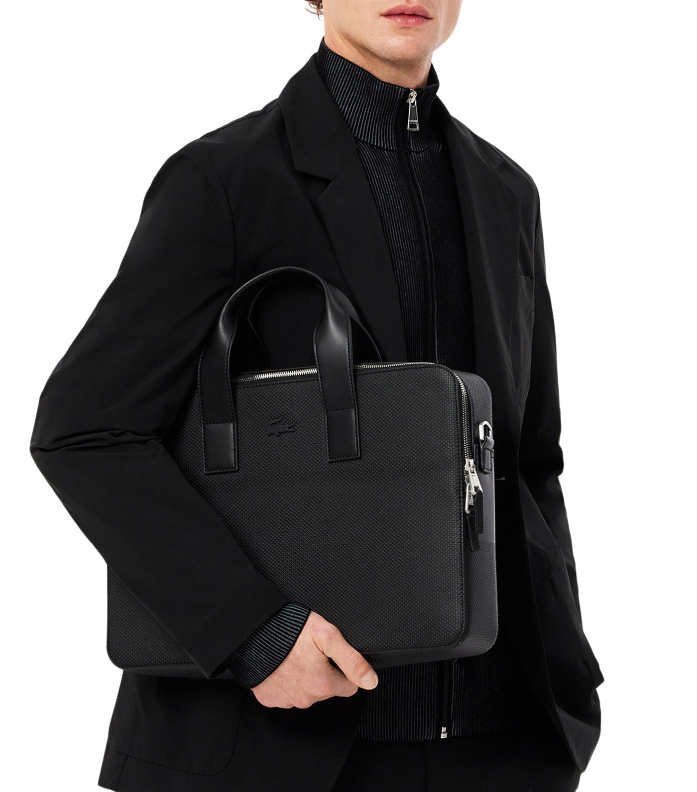 Chantaco Leather Laptop Bag Noir