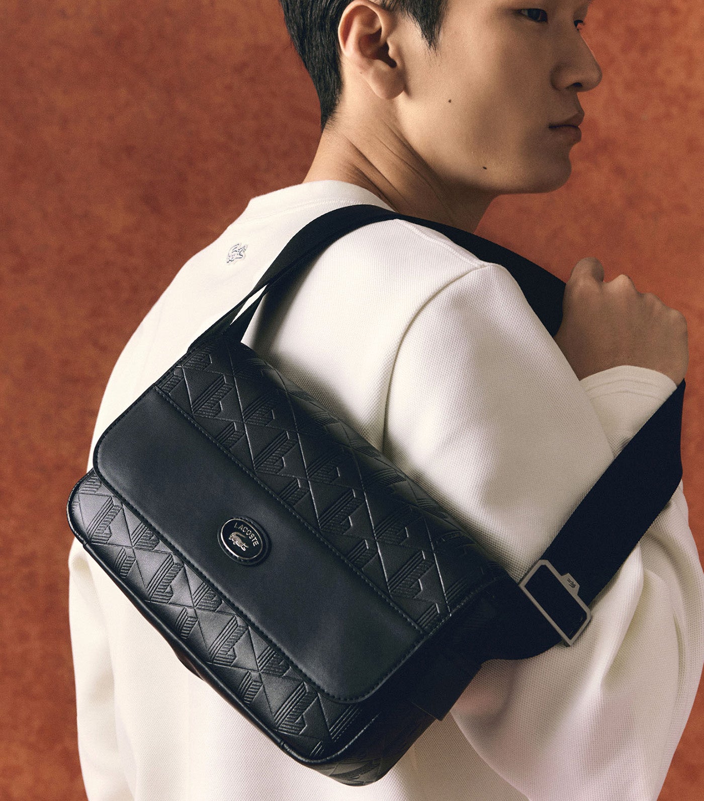 Nomogramme Leather Flap Close Satchel Noir