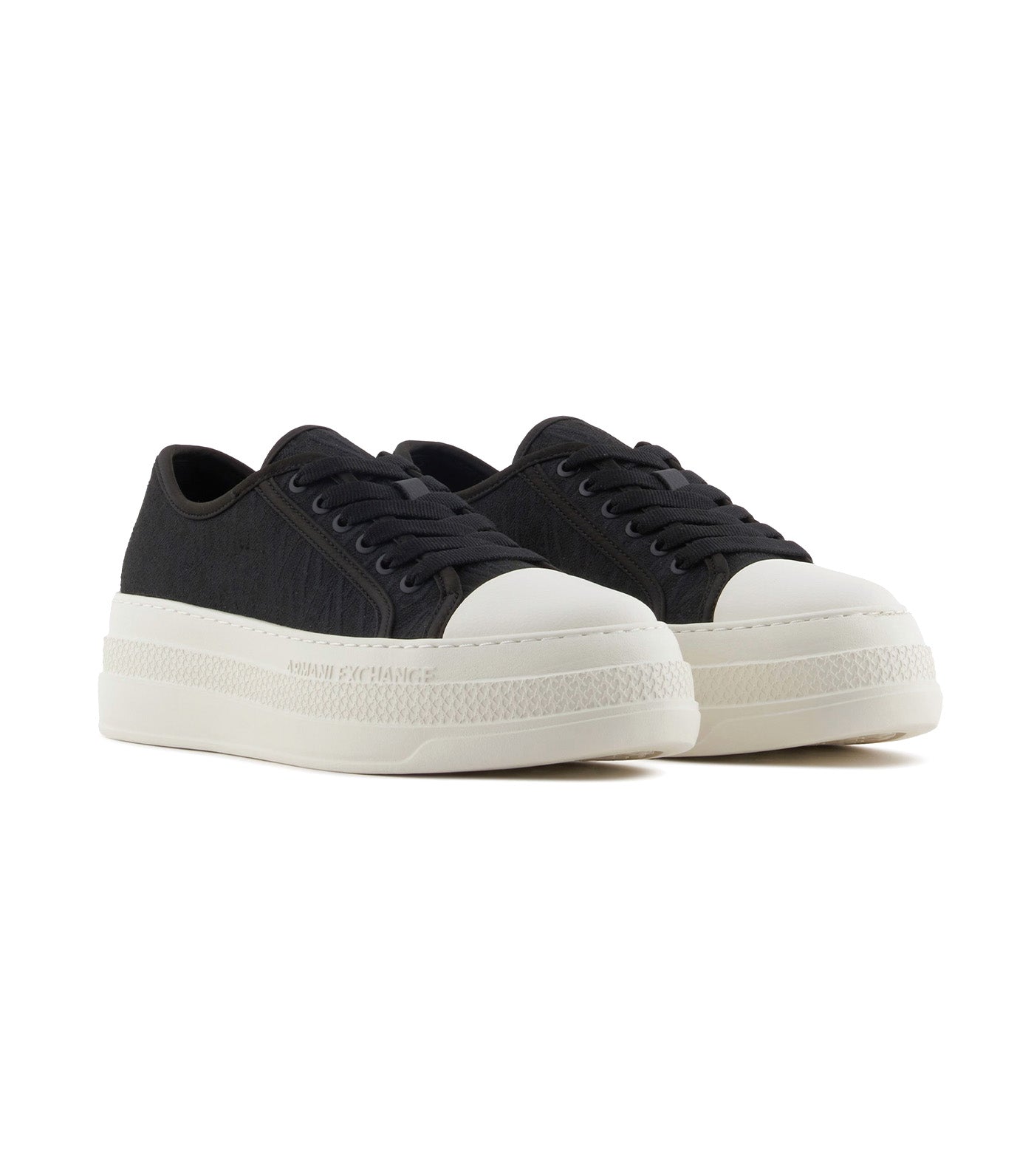 Armani Exchange Sneakers with Allover Logo Black/Black
