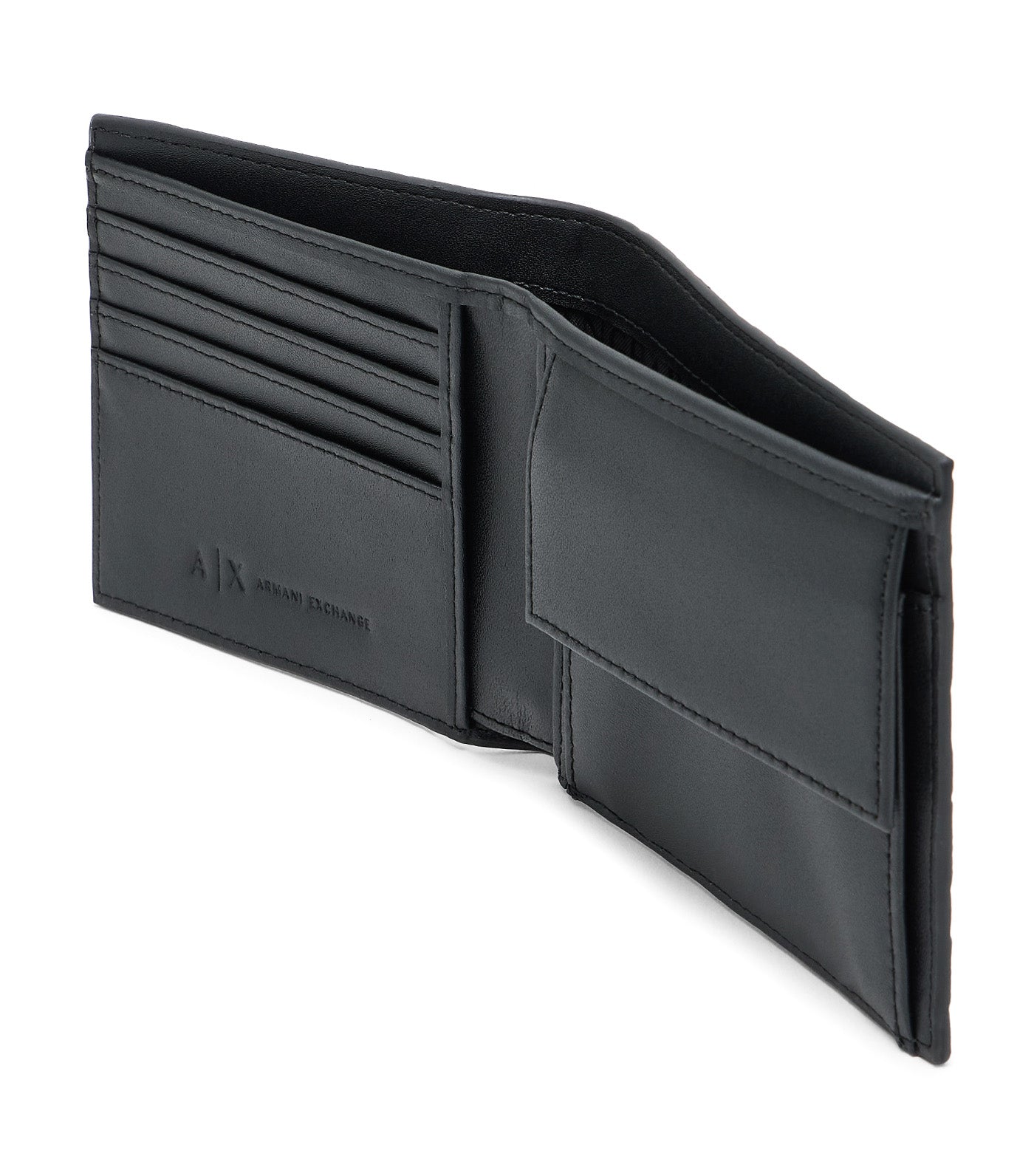 Logo Embossed Bifold Wallet Black