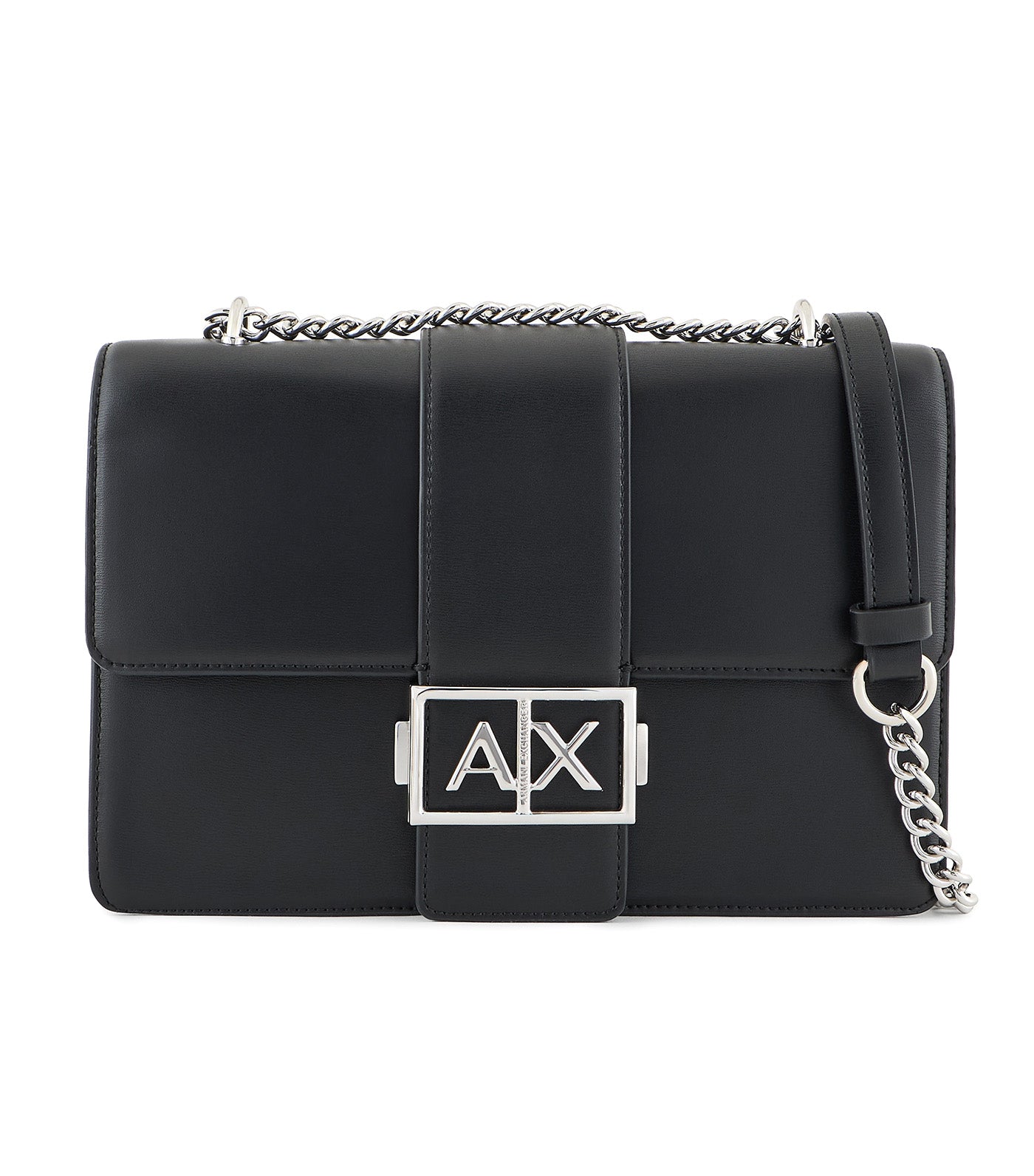 Shoulder Bag with Metal Logo