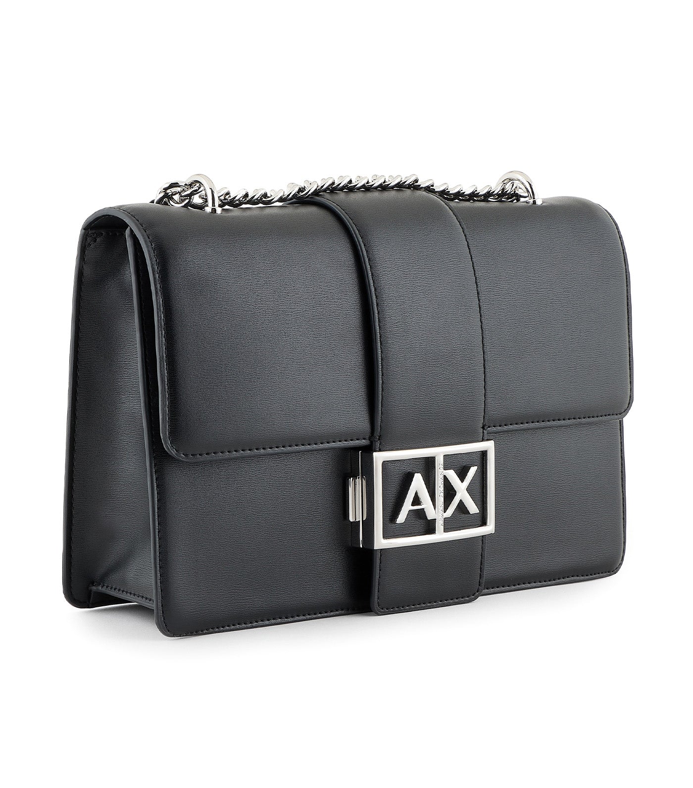 Shoulder Bag with Metal Logo