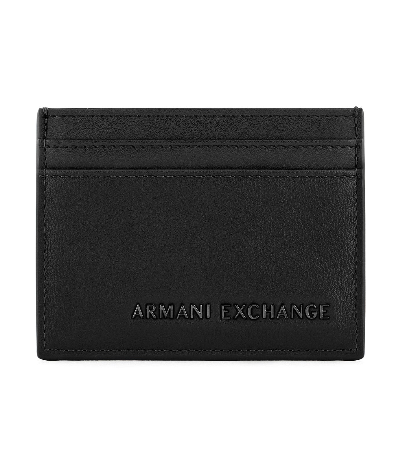 Two-Tone Card Holder with Logo Black