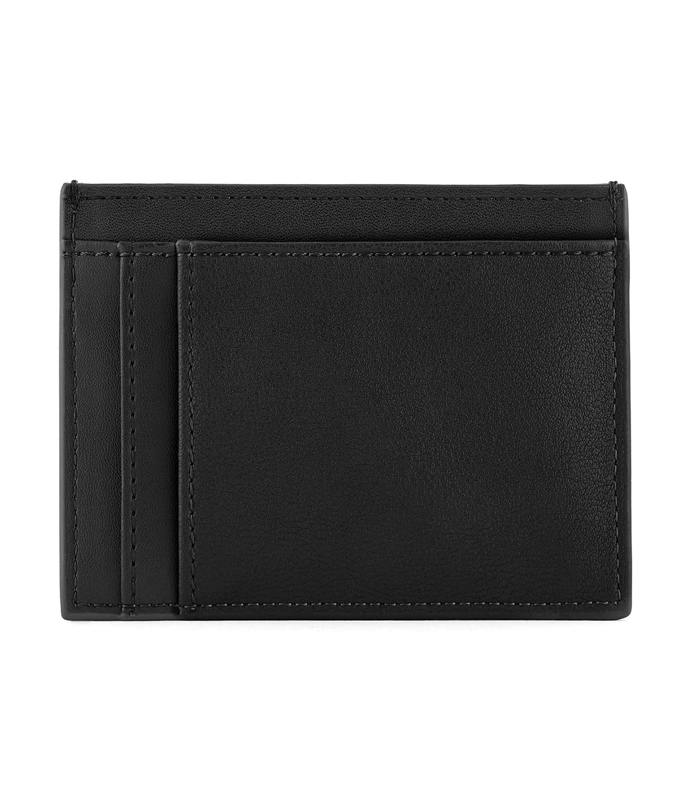 Two-Tone Card Holder with Logo Black