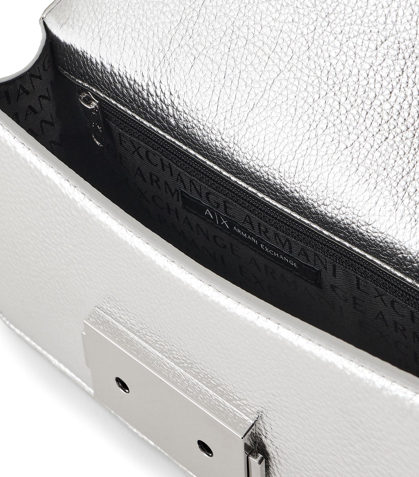 Shoulder Bag with Metal Logo