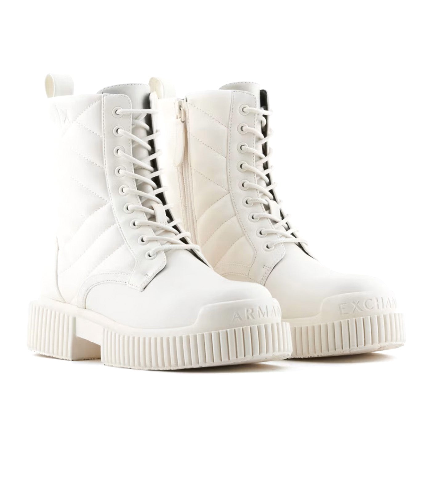 Armani Exchange Quilted Leather Amphibians Boots Journal