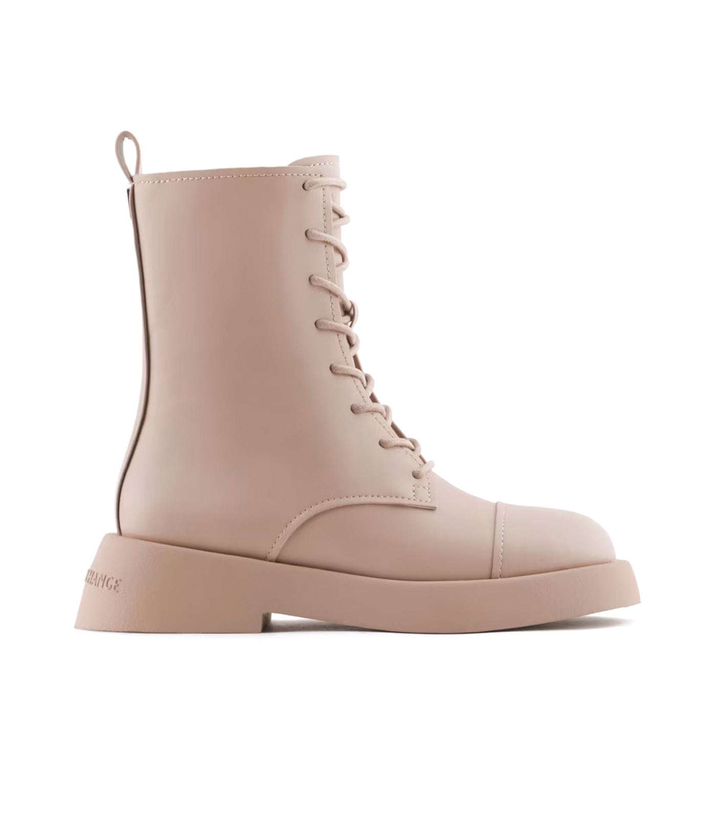 Armani Exchange Quilted Leather Amphibians Boots Rose Mirage