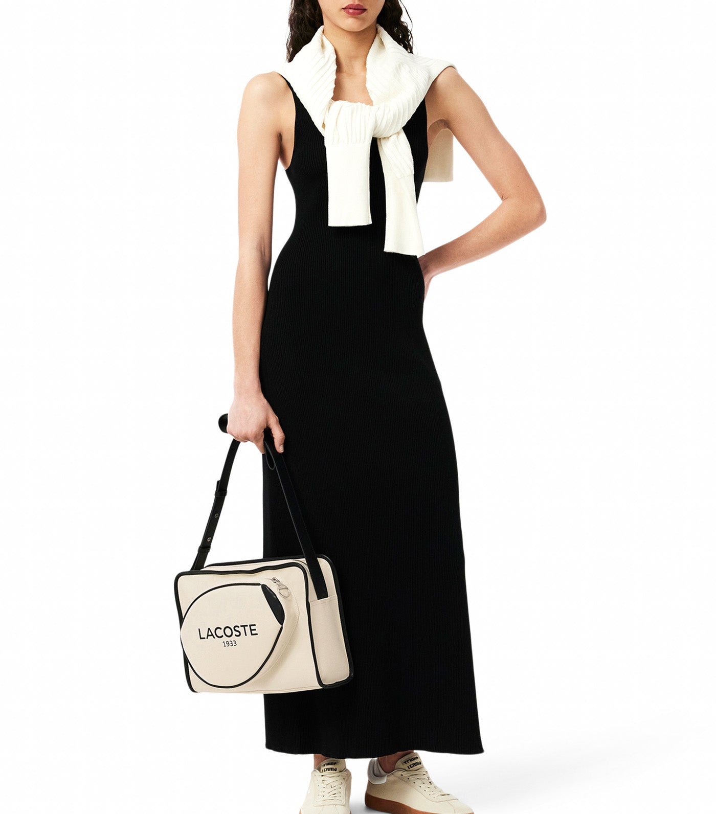 Heritage Canvas Shoulder Bag Natural Noir