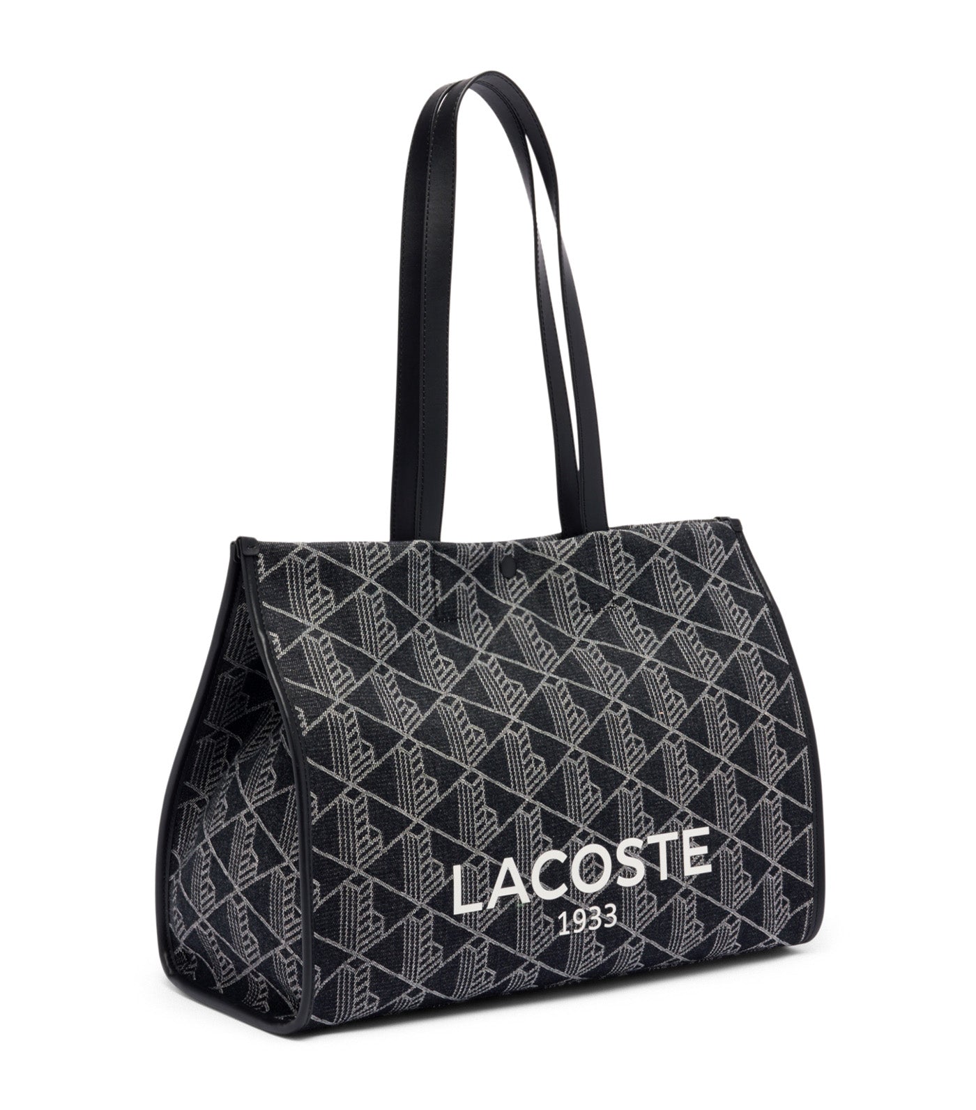 Large Heritage Jacquard Tote Mono Jacquard Black Denim
