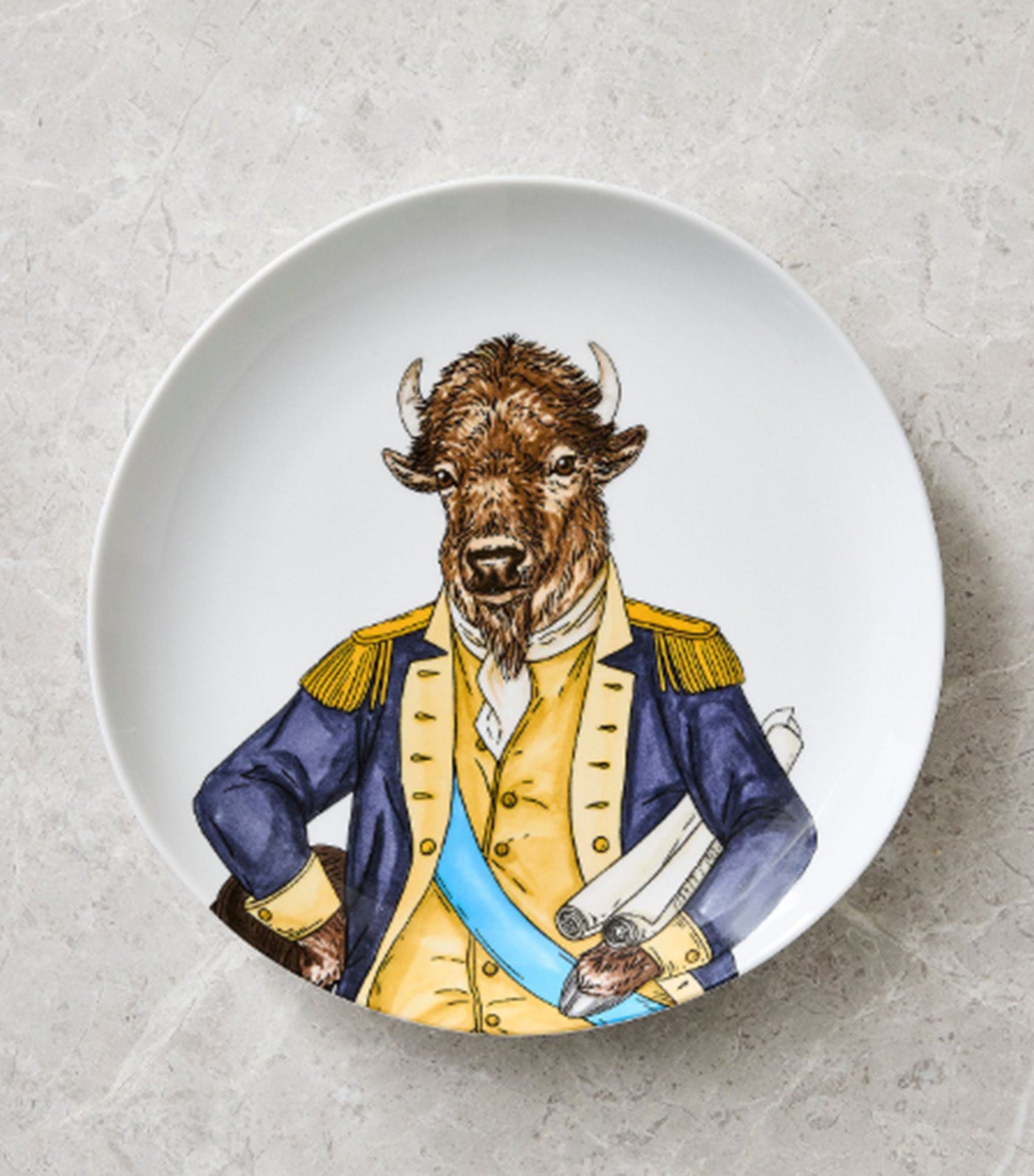 Dapper Animal Patriotic Salad Plate